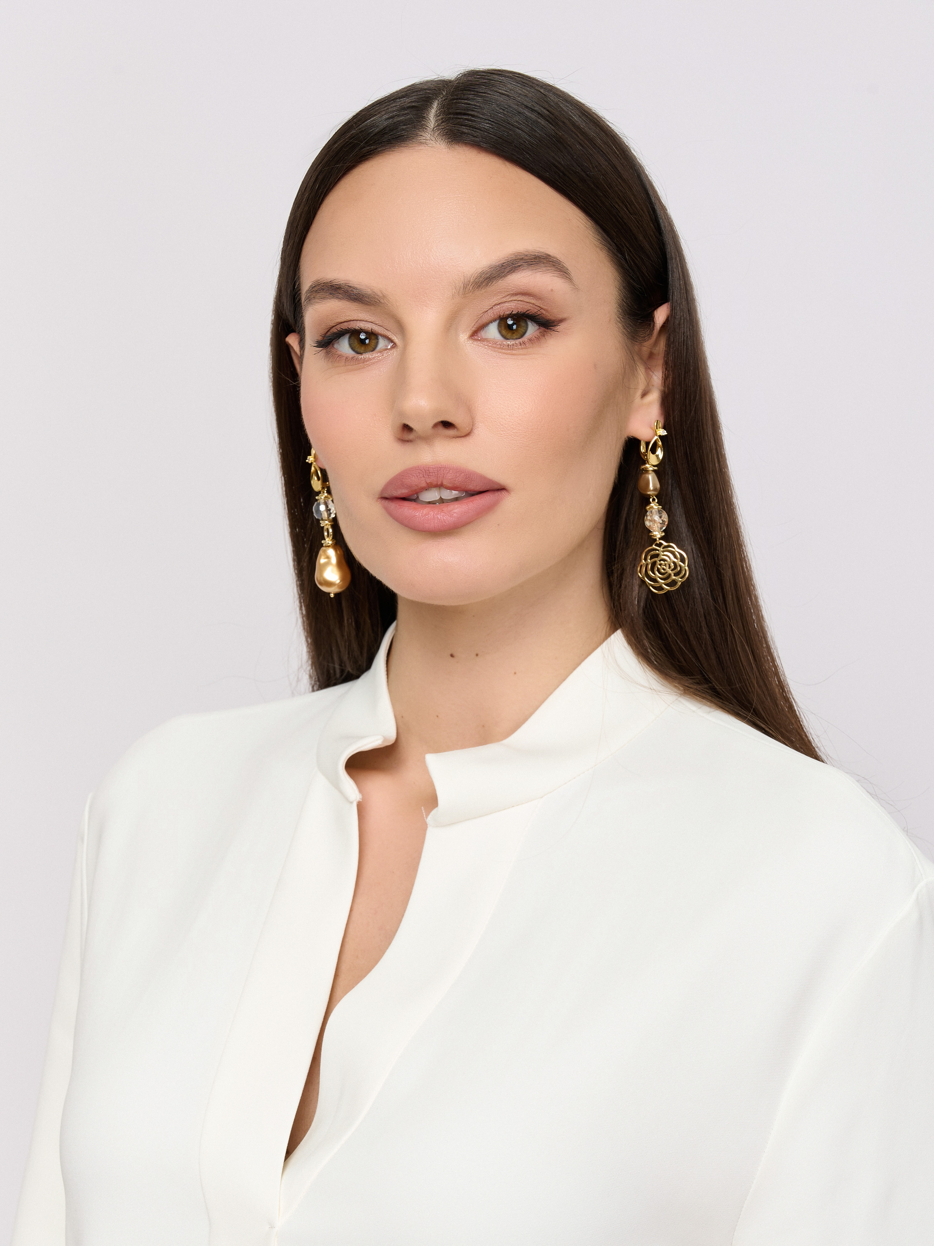 C494256/26-01 Серьги Во имя Розы Franco Vello&Ярославна