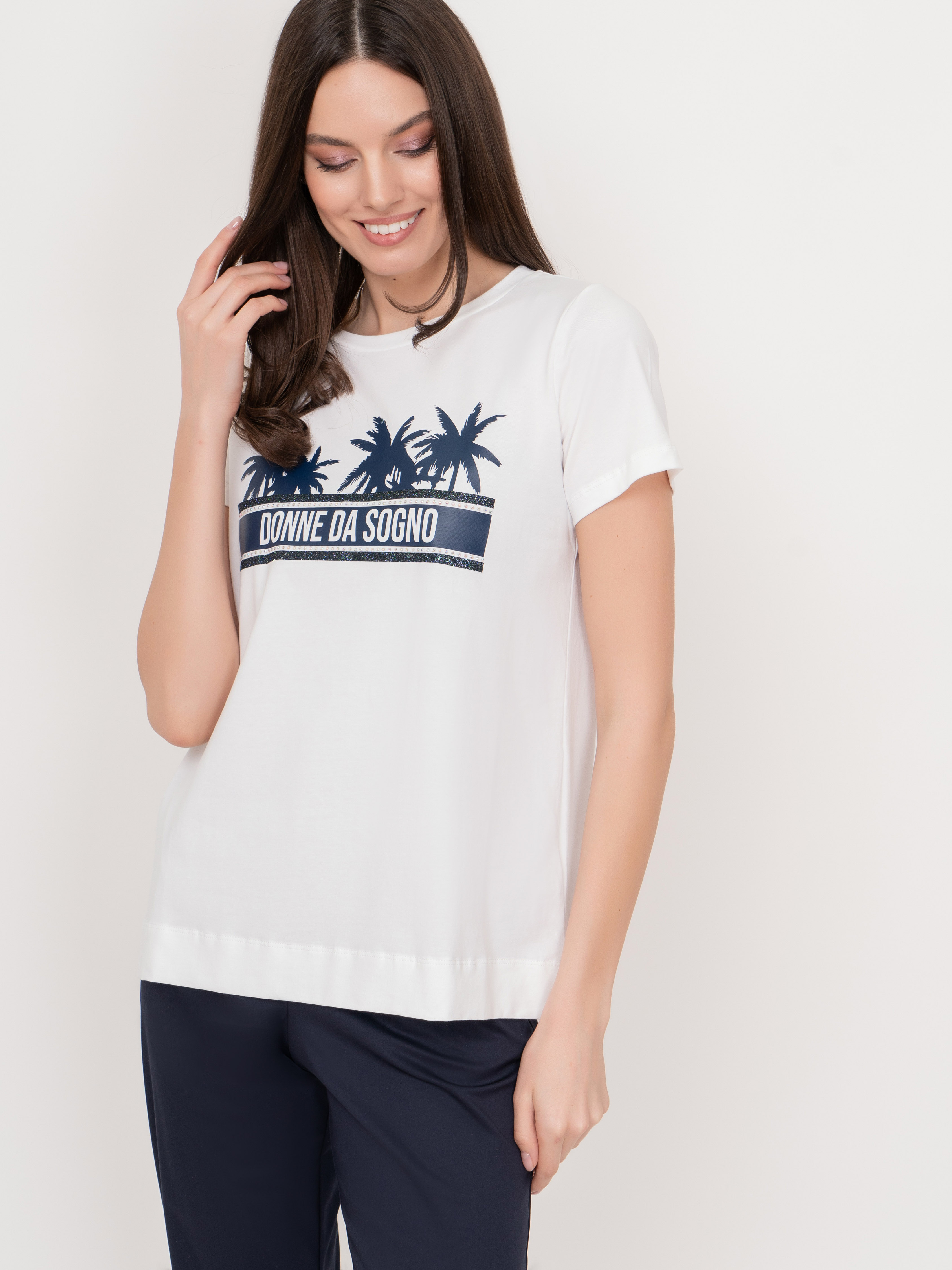 Э22D1729/22-01 Джемпер с короким рукавом Donne da Sogno