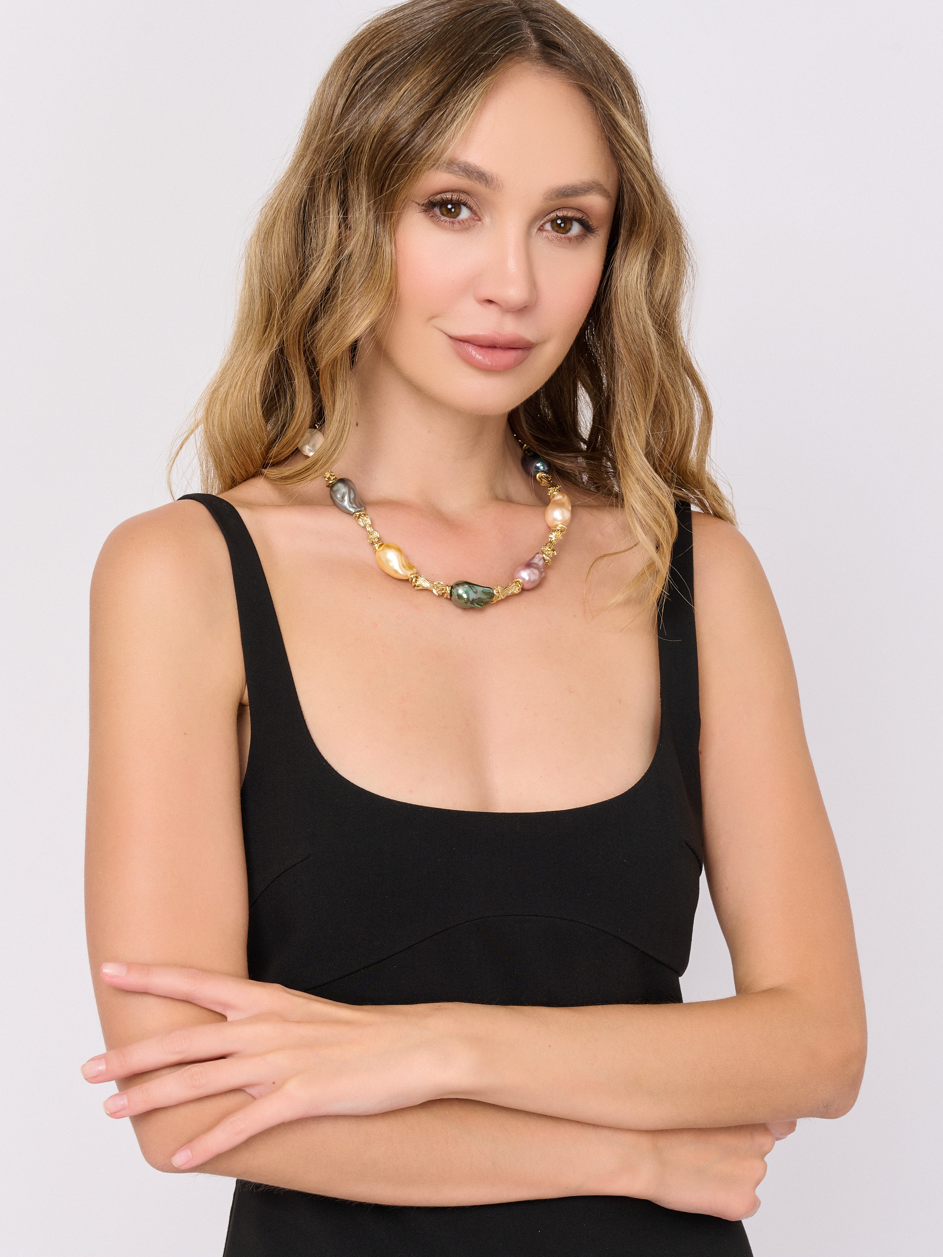 Э465195/25-02 Колье Perl de luxe Ярославна