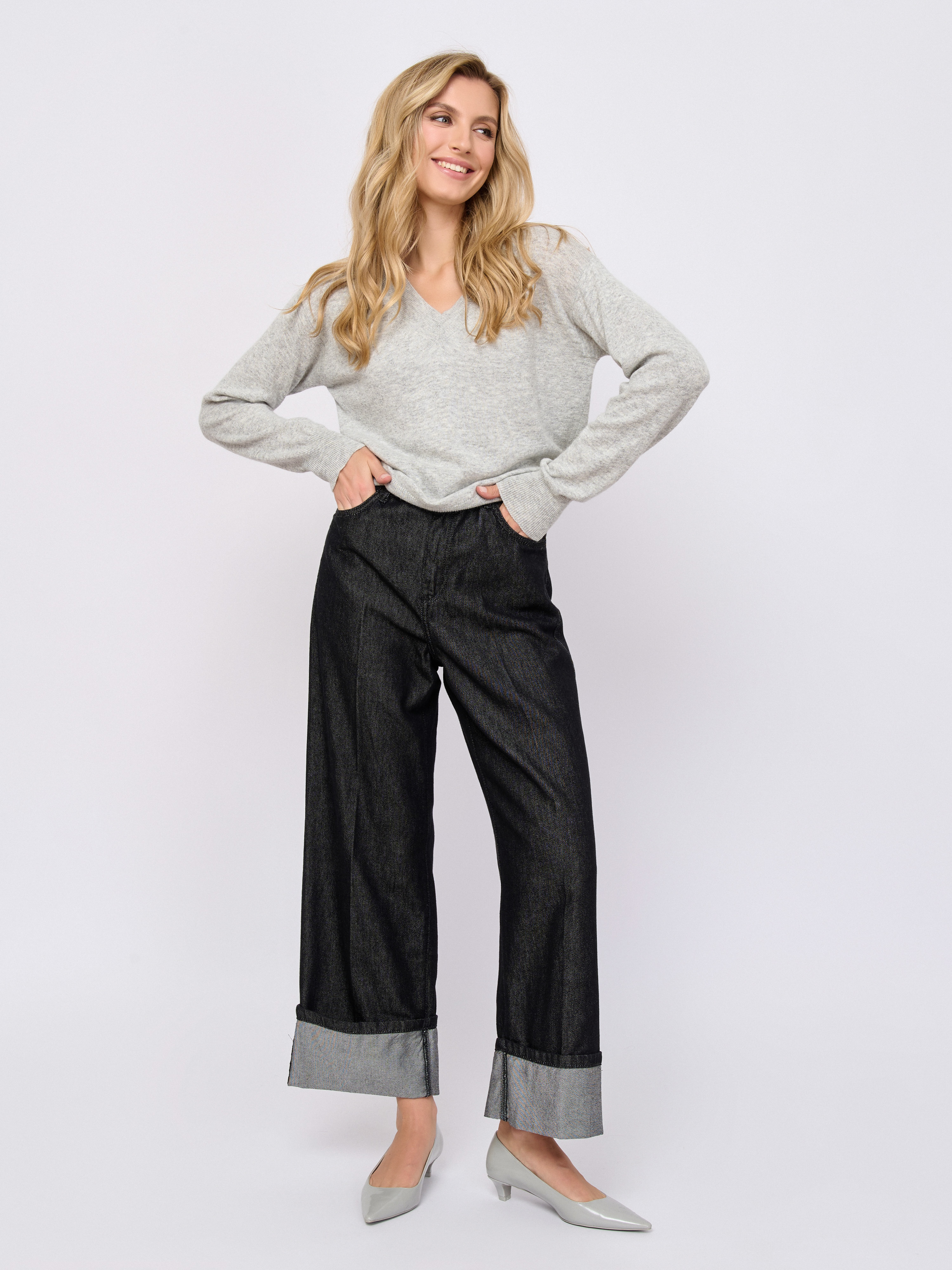 ЭPAINT/м/25-02 Брюки джинсовые EMME