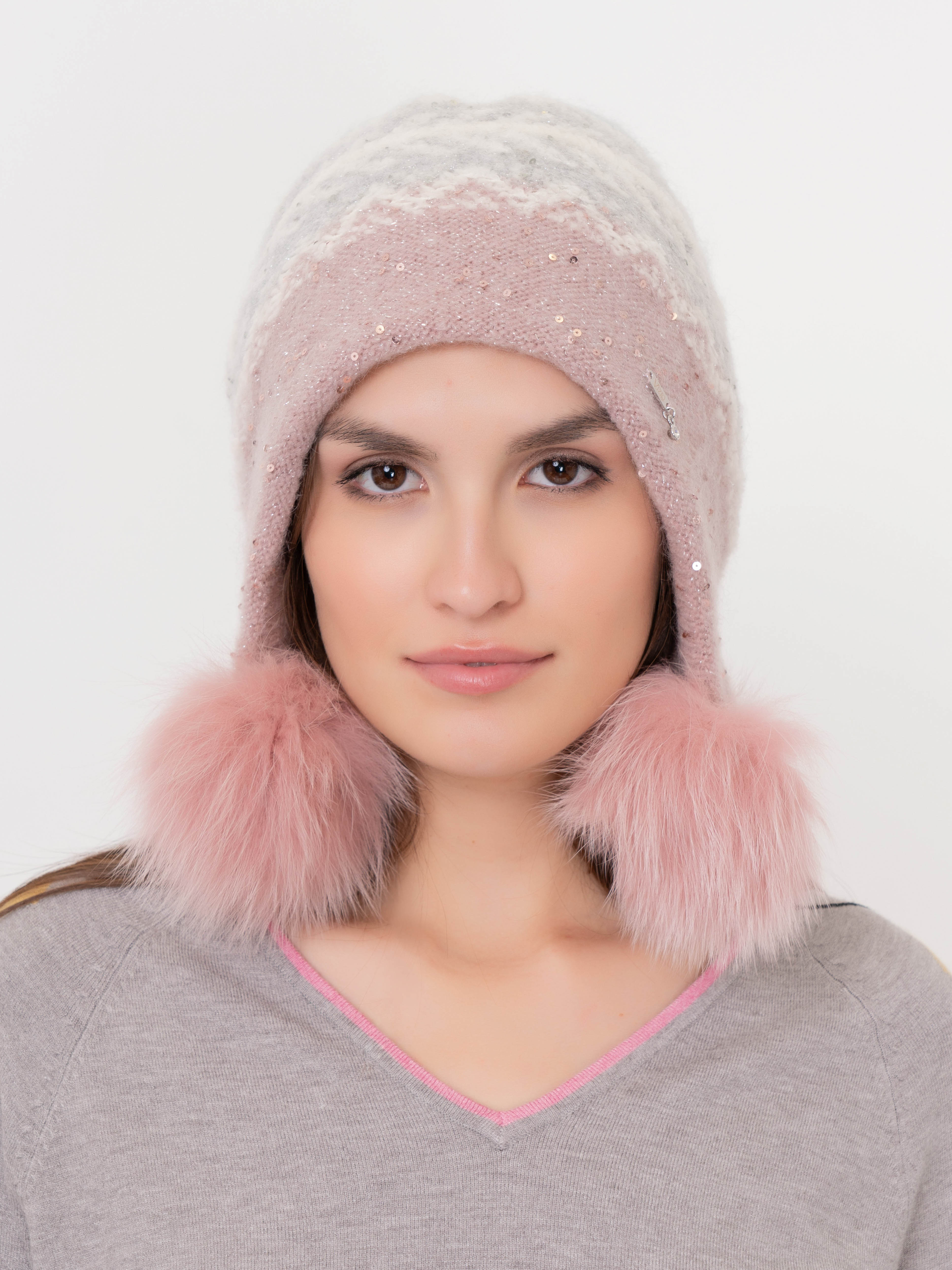 ЭS6755 PP66/20-2 Шапка с помпоном Vizio