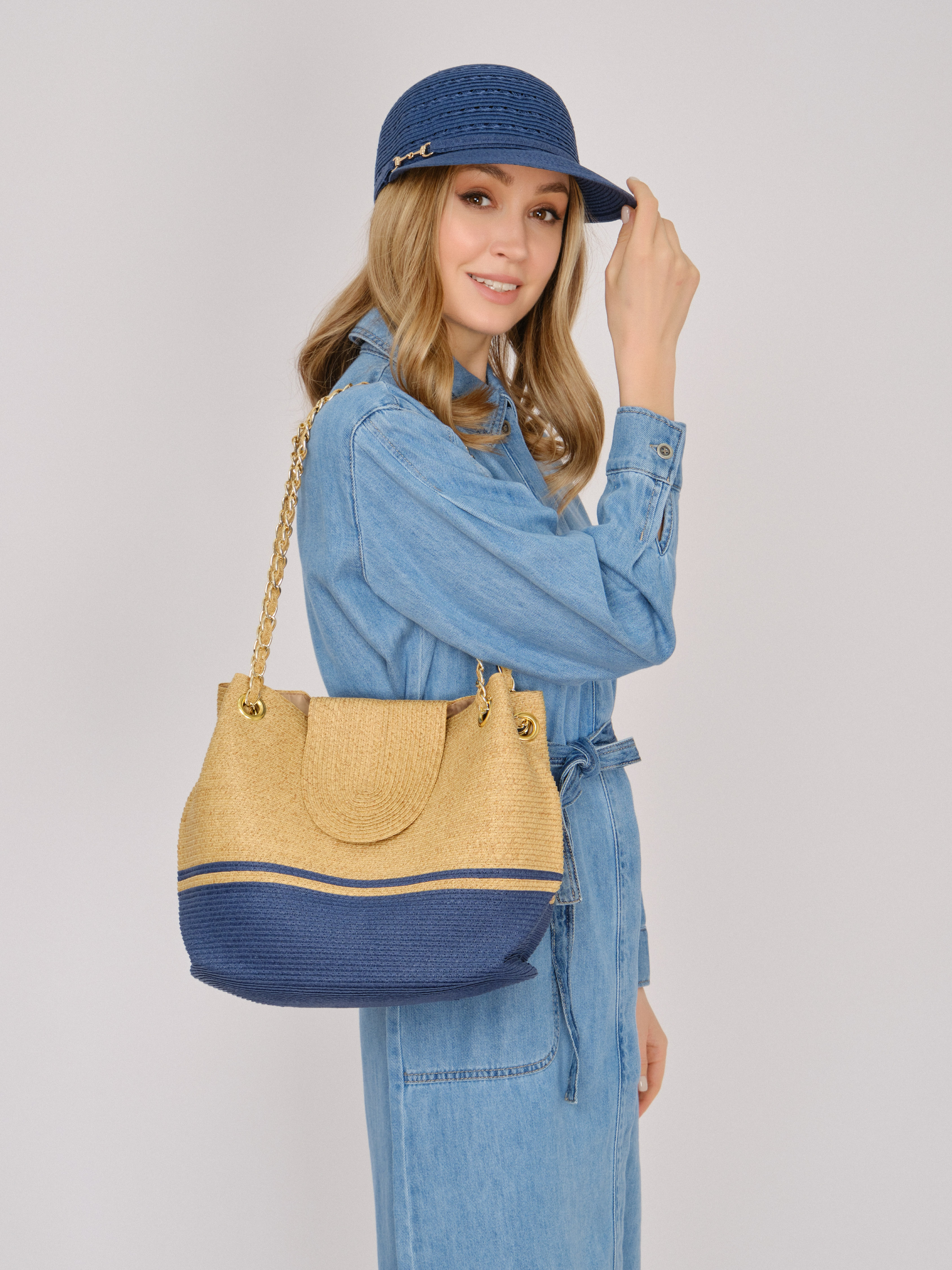 ЭGB10-1 beige/blue/23-01 Сумка A.Fabretti