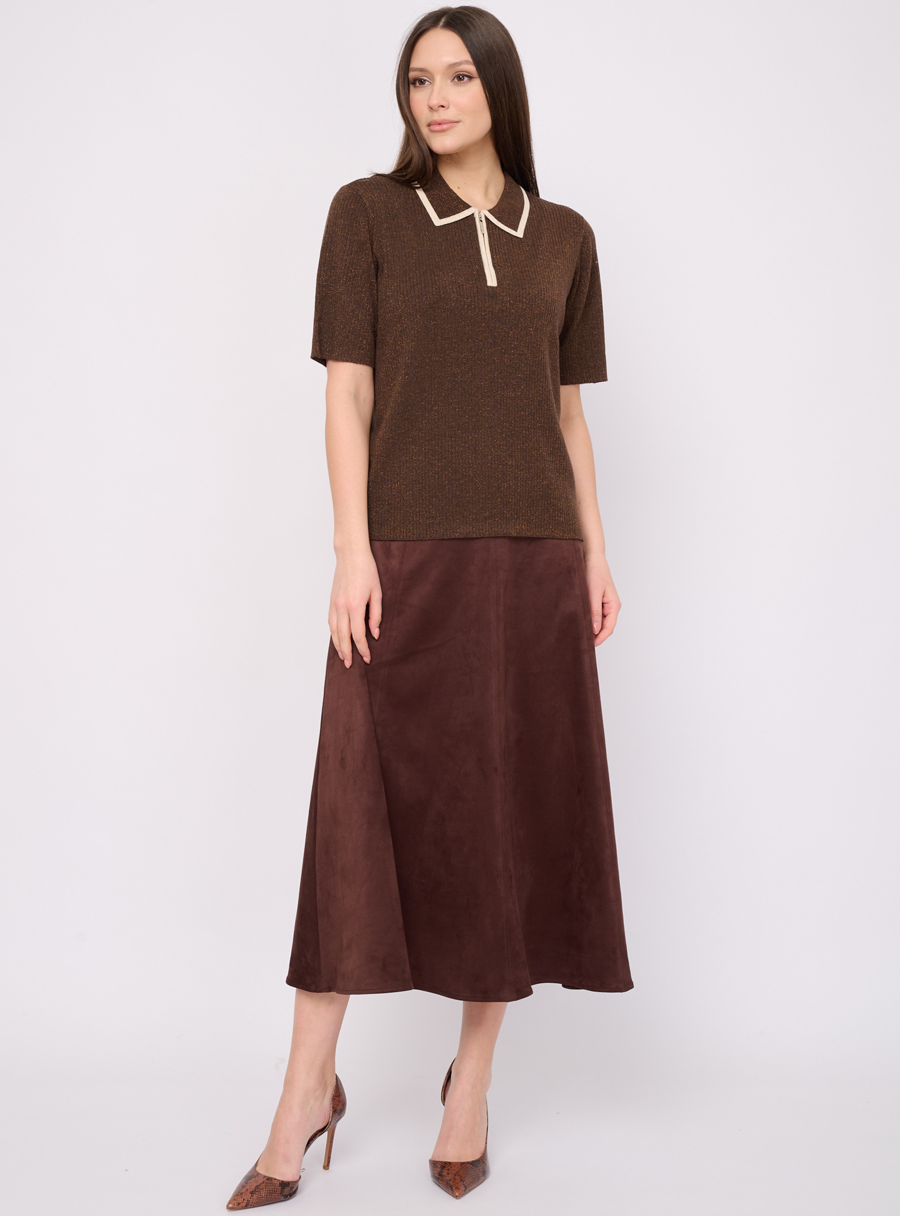 5094-227/26-02 Джемпер вязаный (поло) Franco Vello