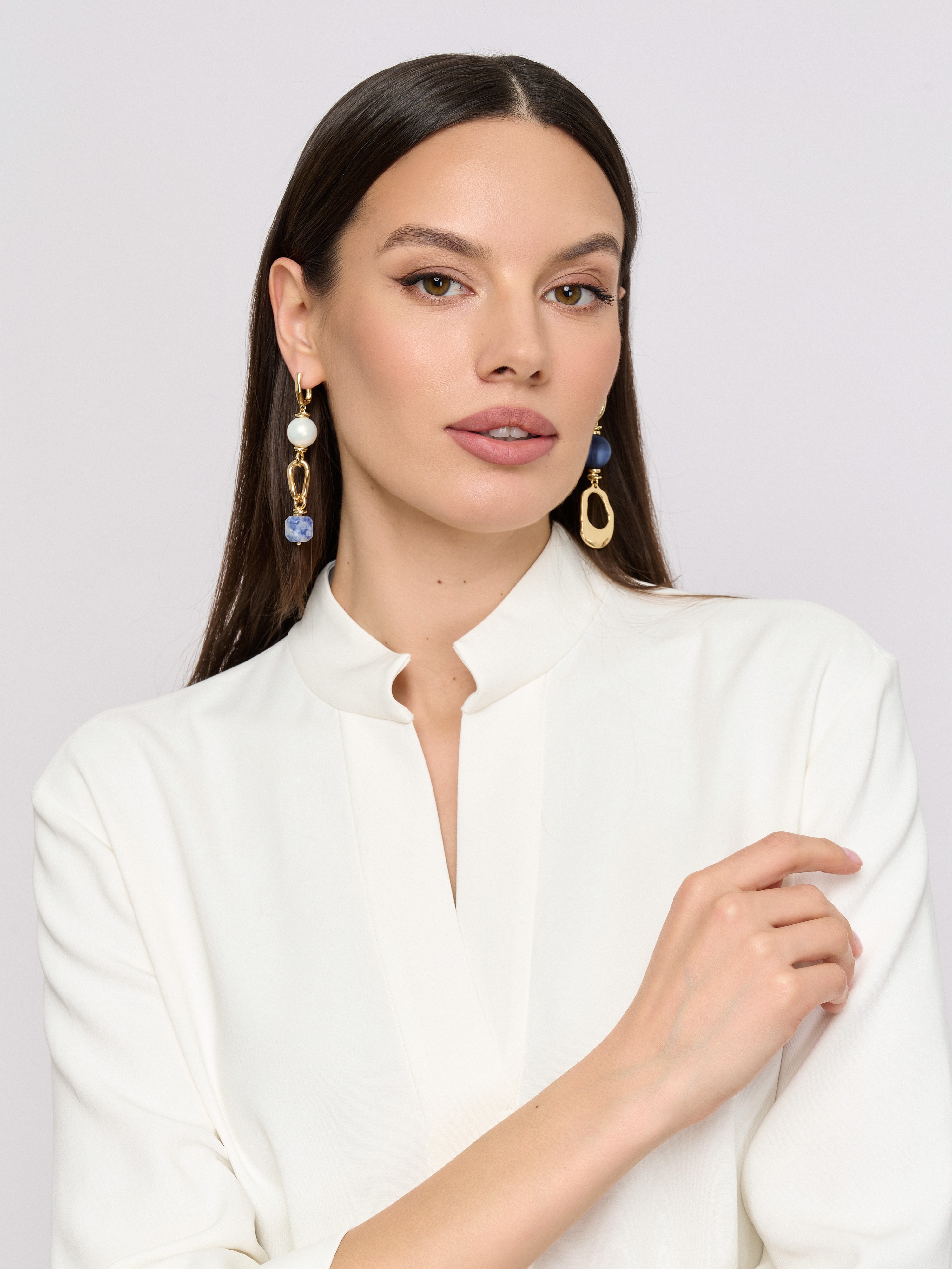 C494447/26-01 Серьги Лазуритовый город Franco Vello&Ярославна