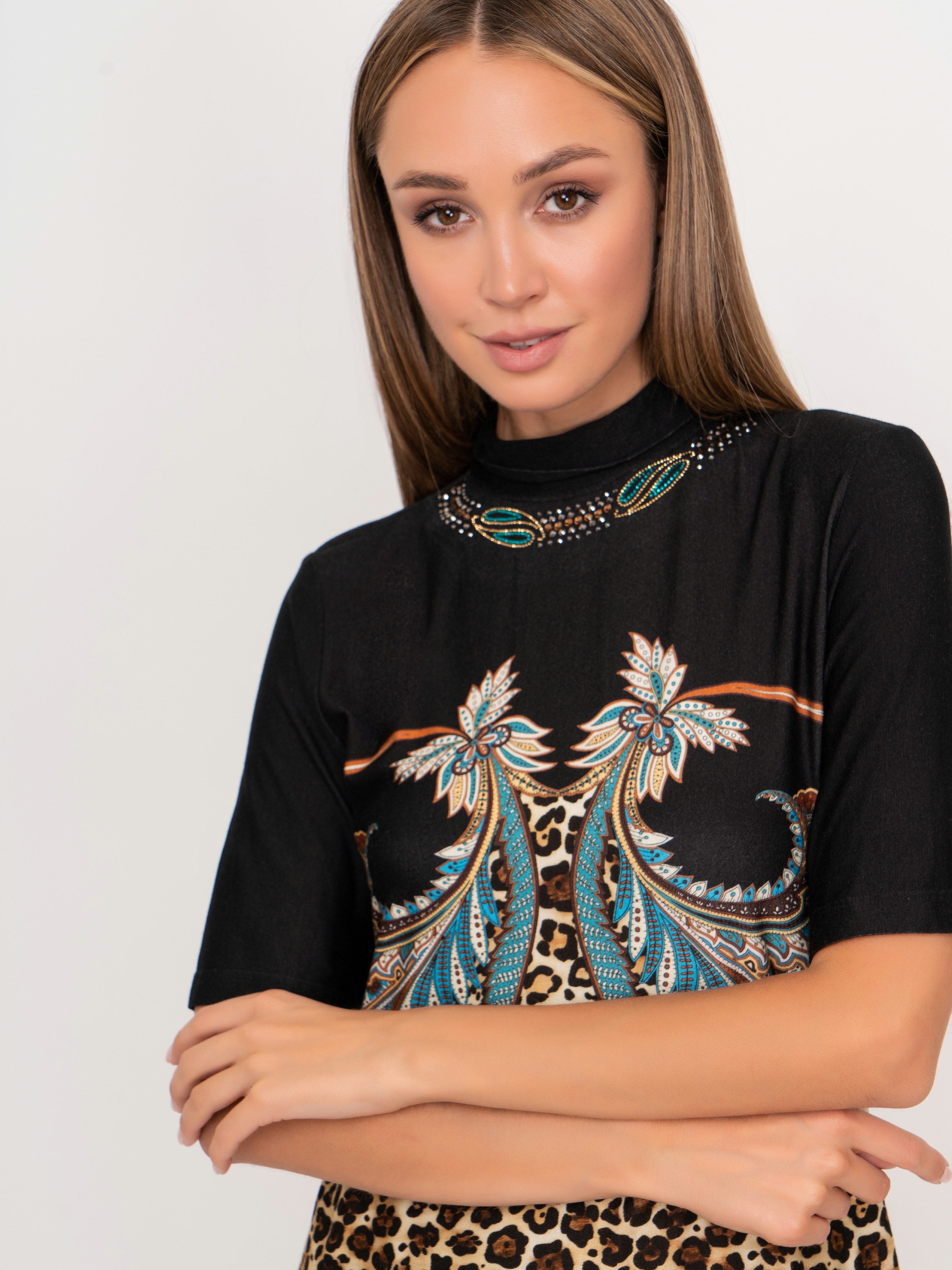 Э6M129/21-02 Блузка Elisa Fanti