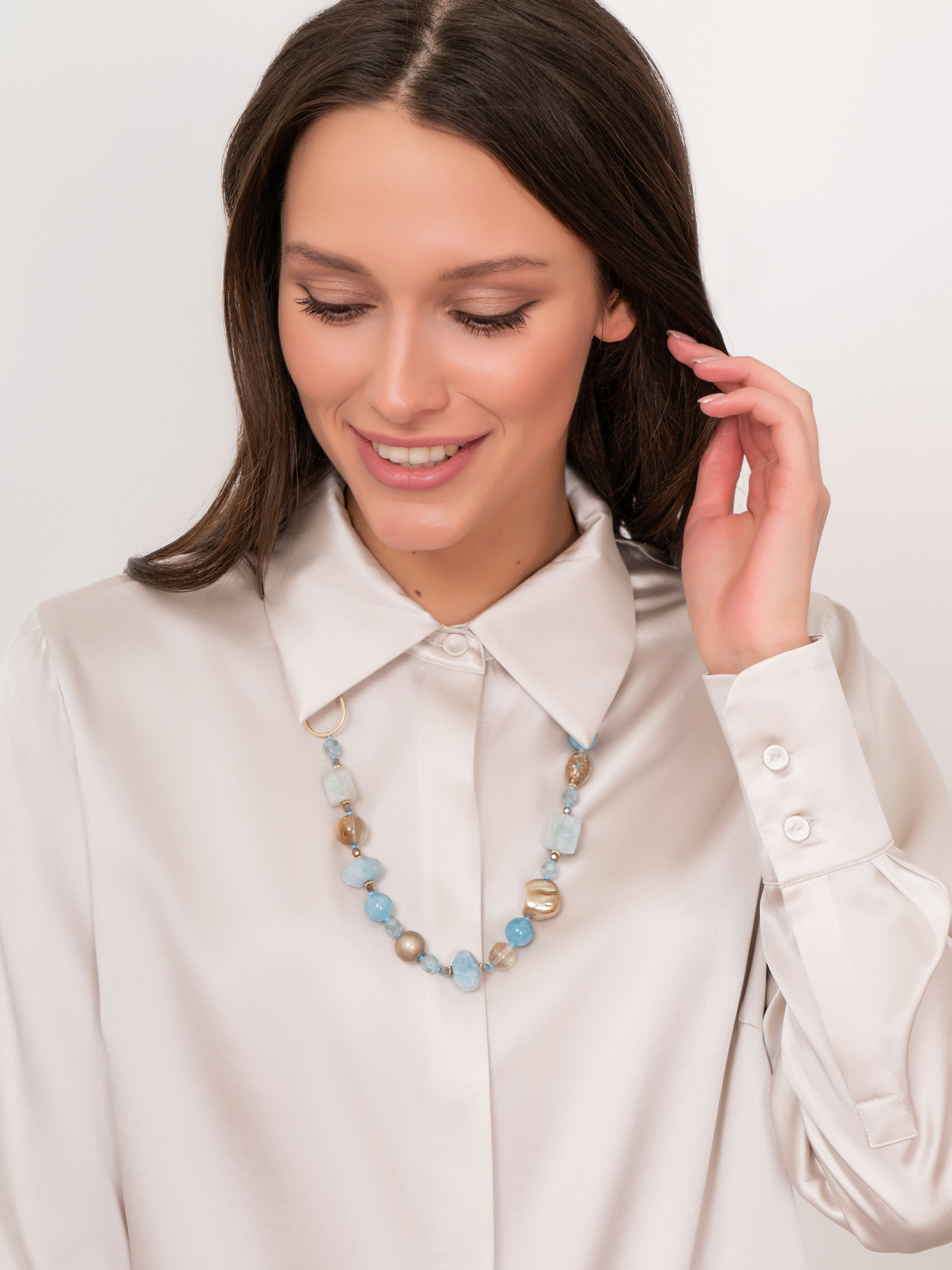 344698/21-02 Бусы Ледяной дворец кор. Ярославна