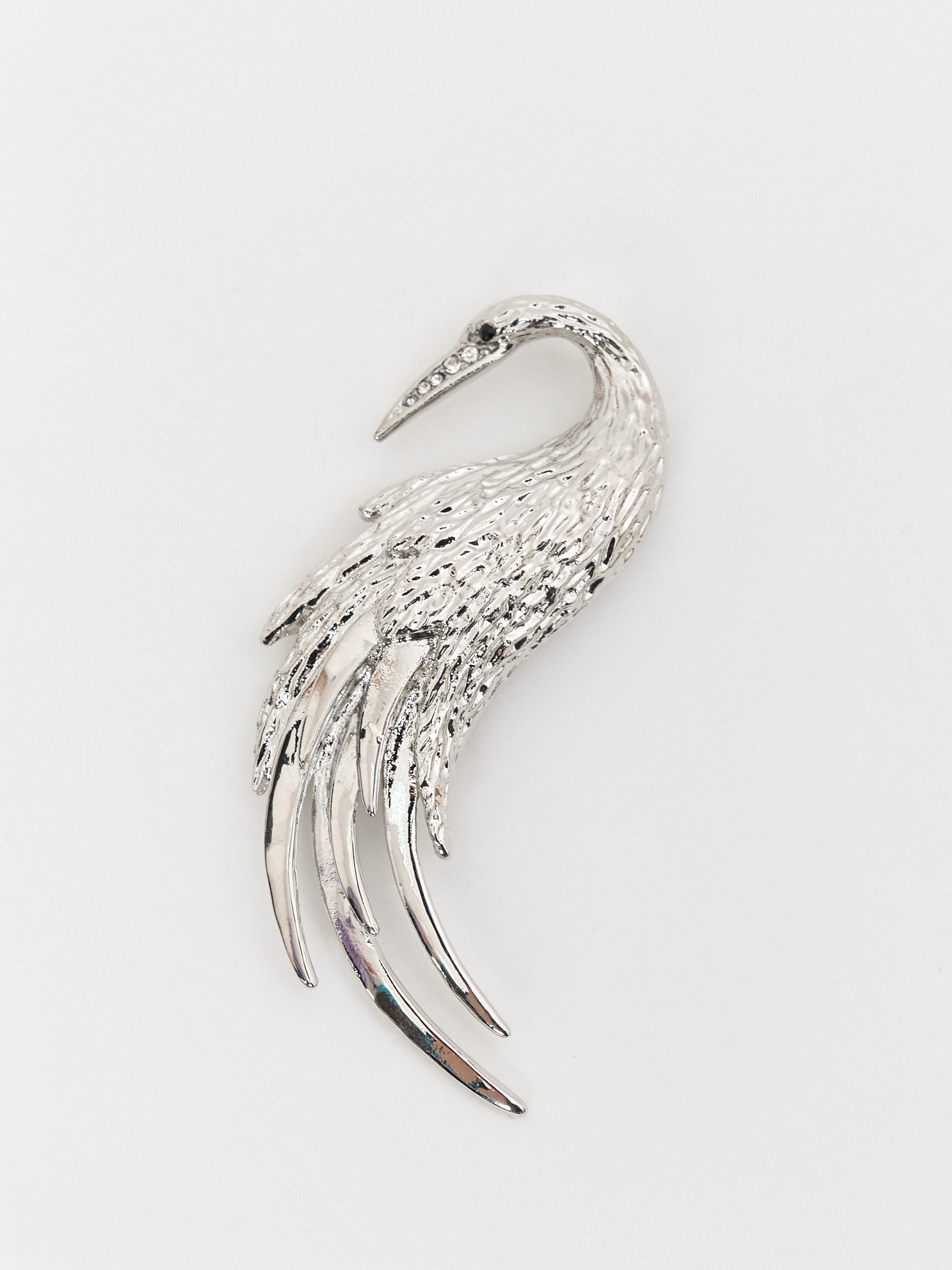 Э439721/24-02 Брошь Silver bird Ярославна