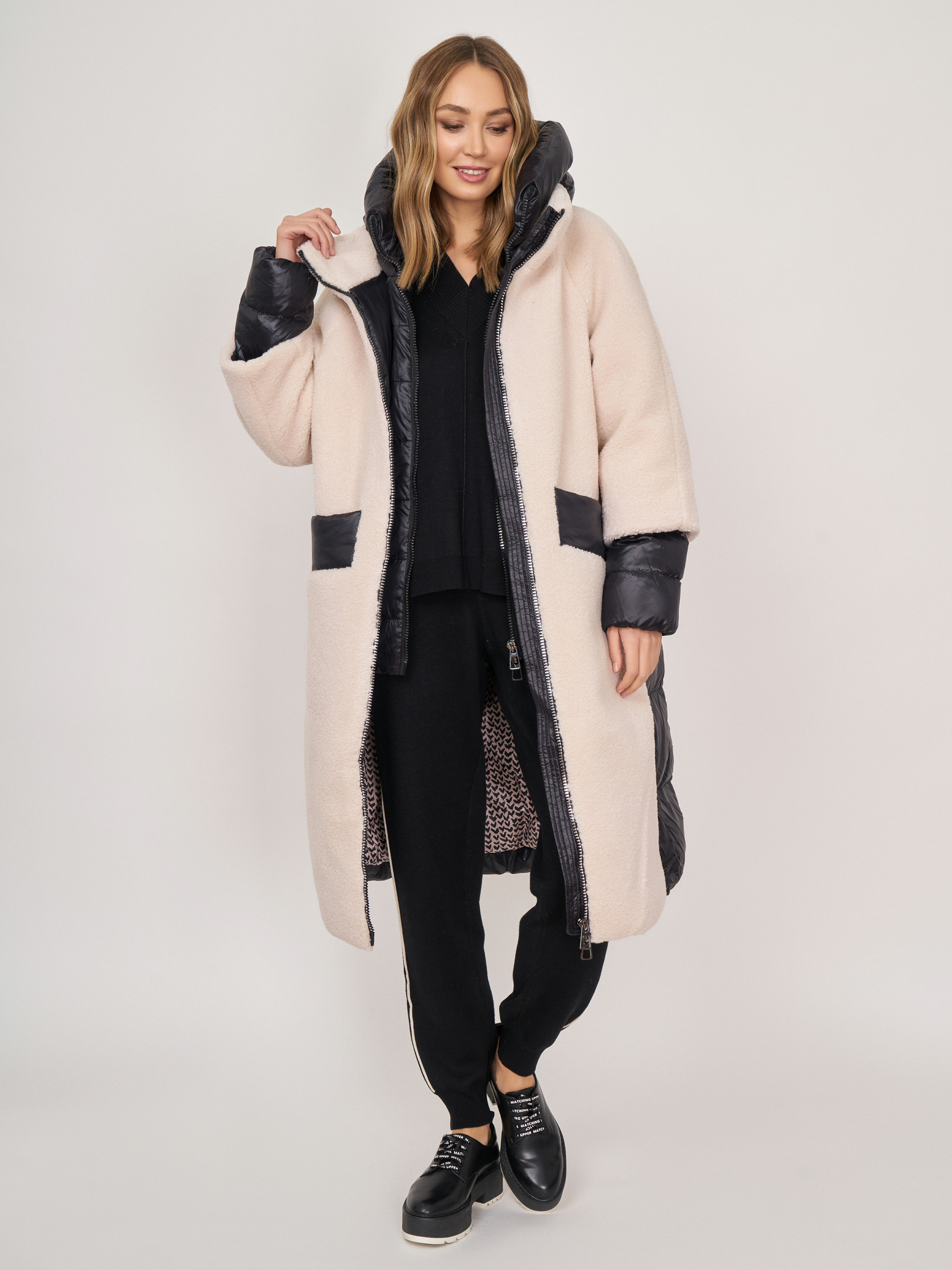 Э3362-223/22-02 Пальто утепленное иск. мех Franco Vello