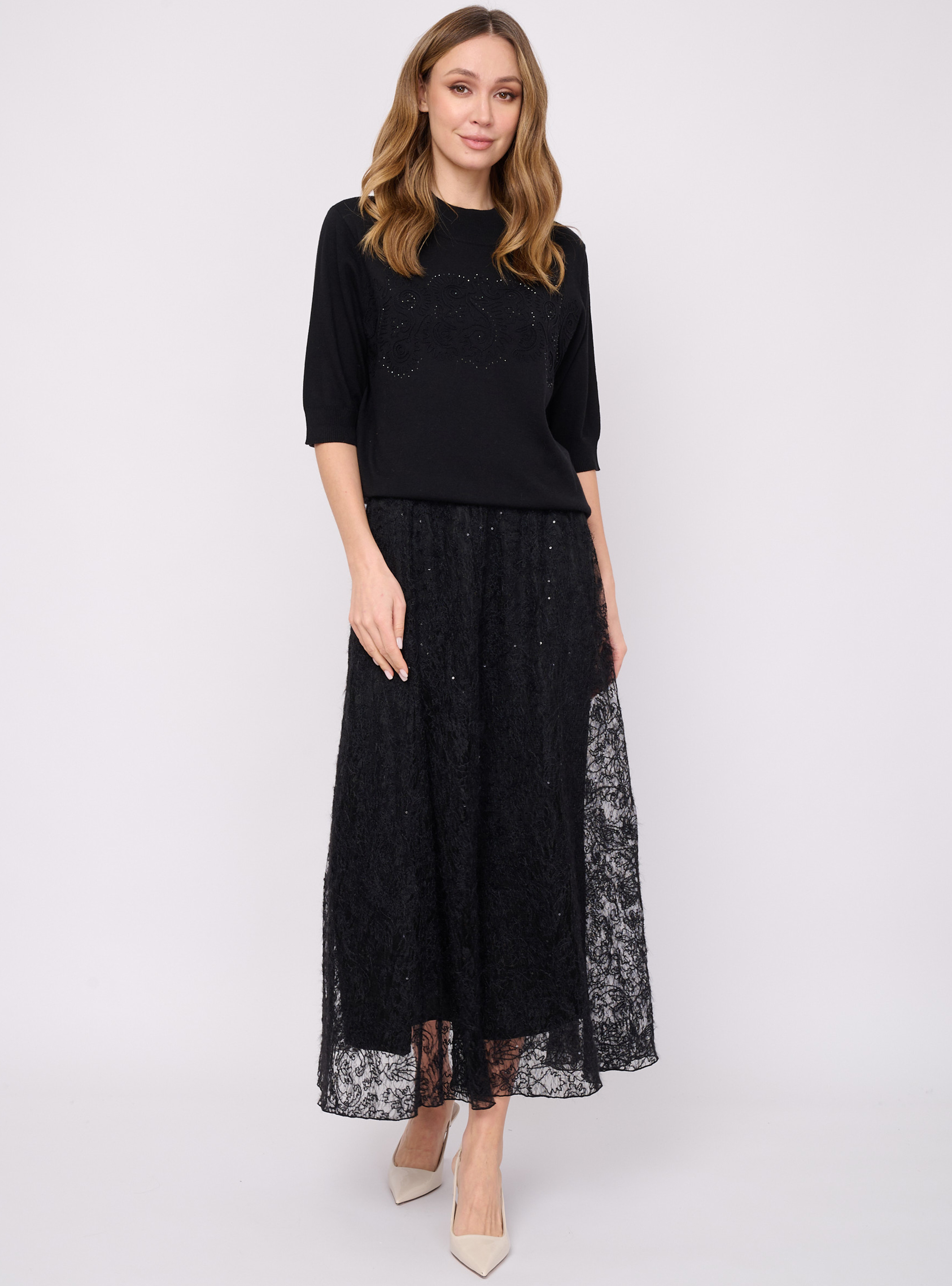 5076-227/26-02 Джемпер вязаный Franco Vello