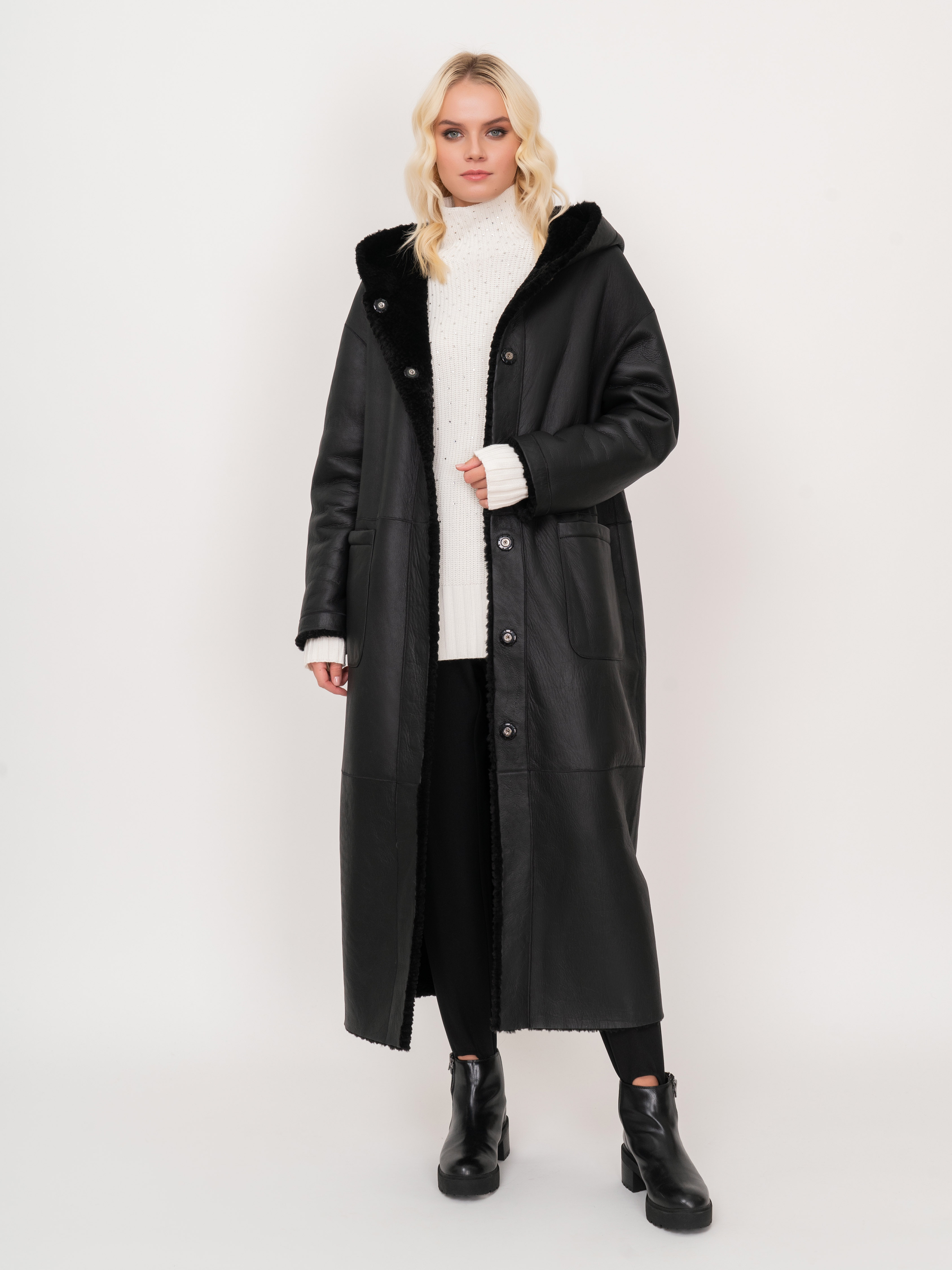 Э21IM-N803.OML-21IT-900/21-02 Пальто из овчины DIEGO M