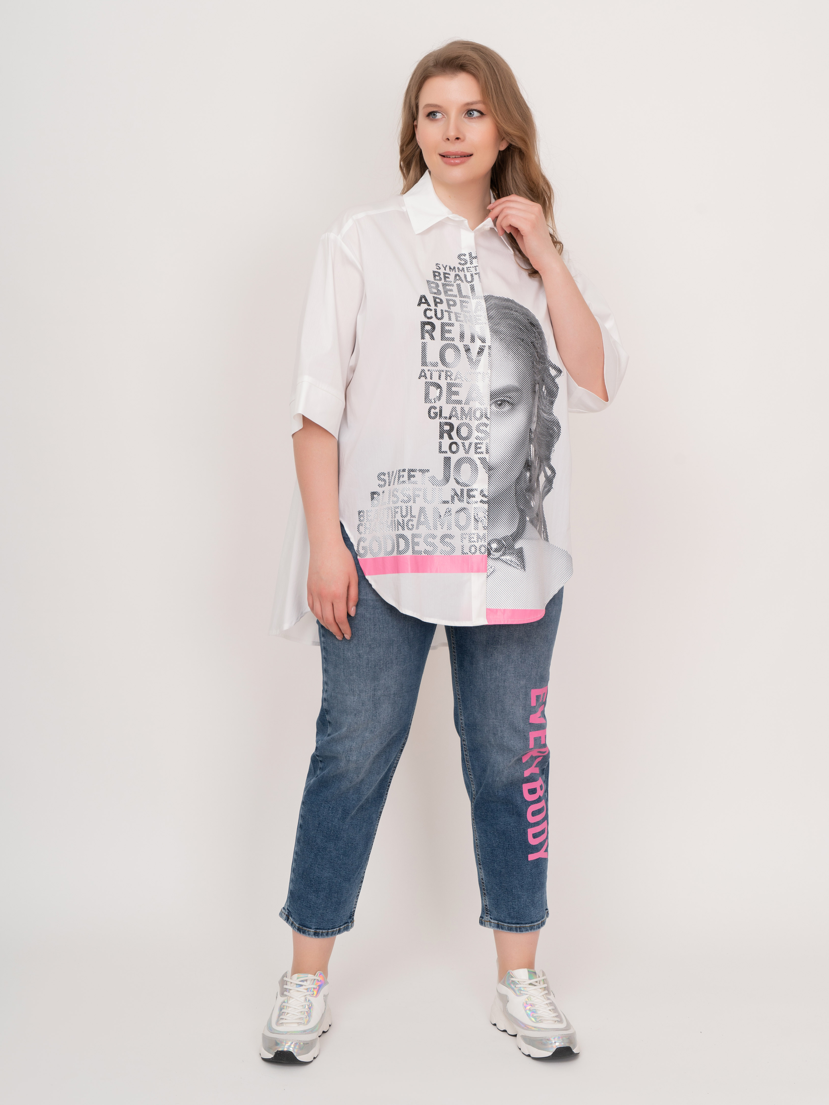 Э7702.2022/22-01 Брюки джинсовые Mat Fashion