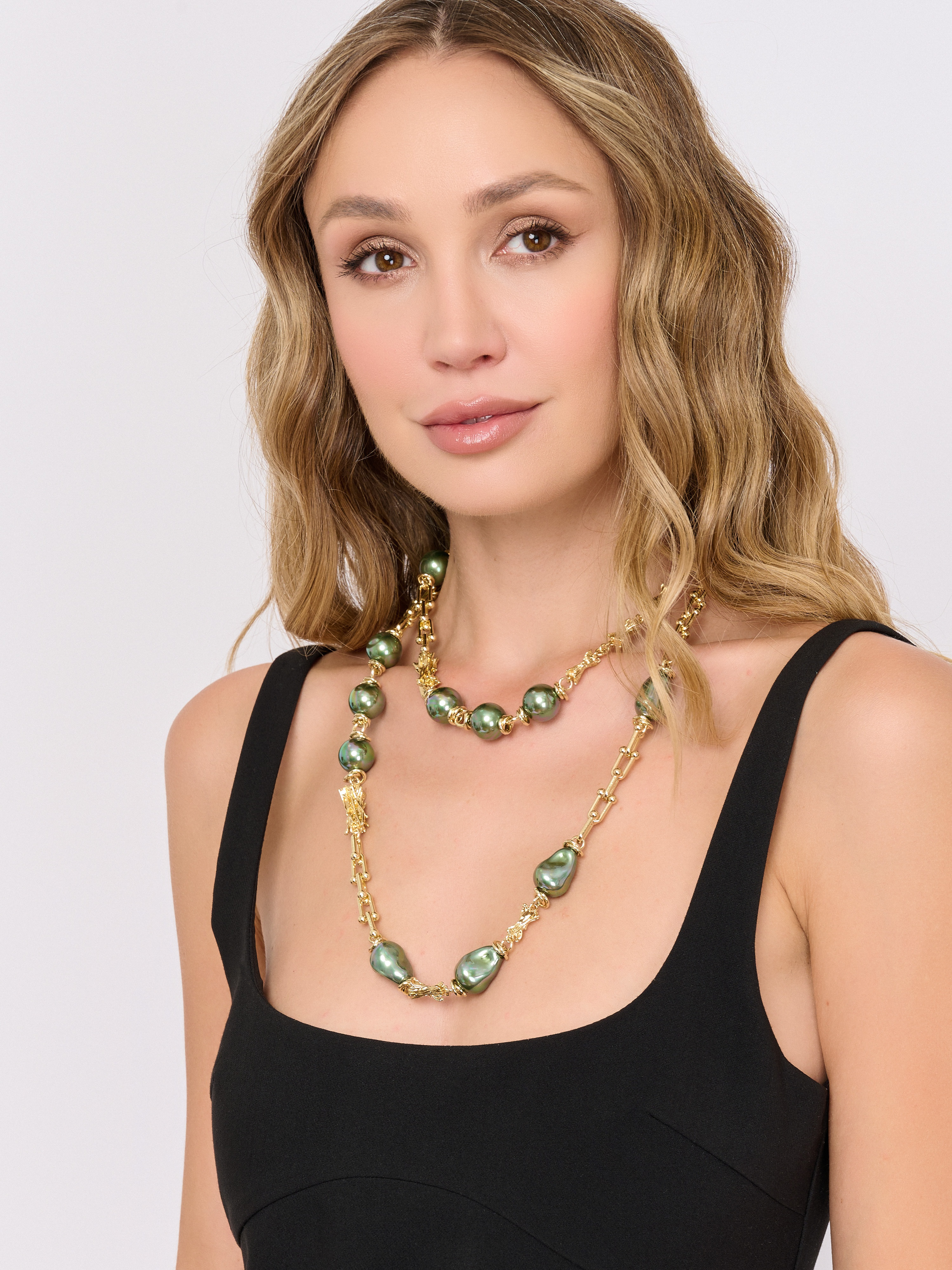 Э465157/25-02 Колье-трансформер Perl de luxe Ярославна