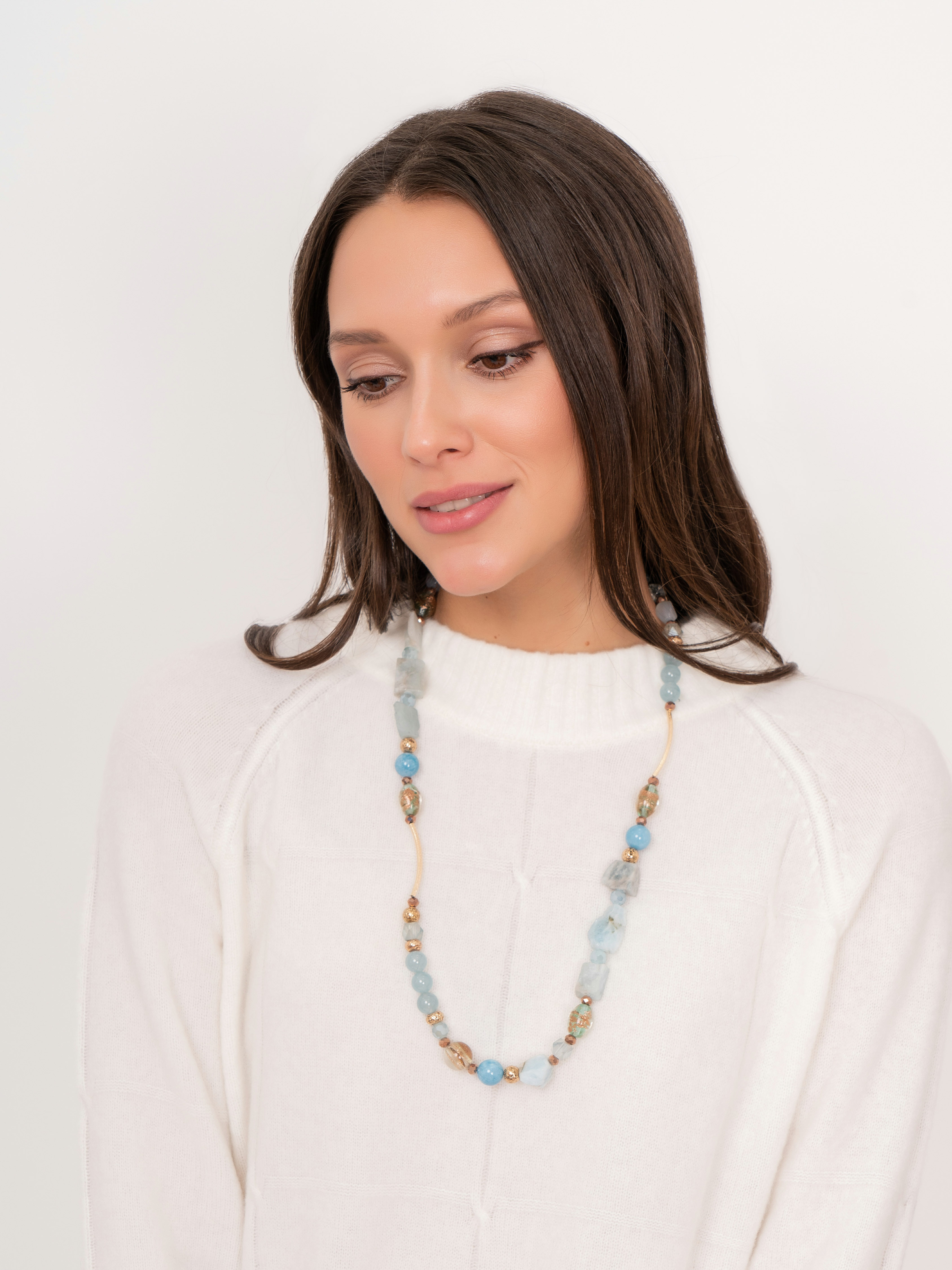 353393/21-02 Бусы Ледяной дворец ср. Ярославна