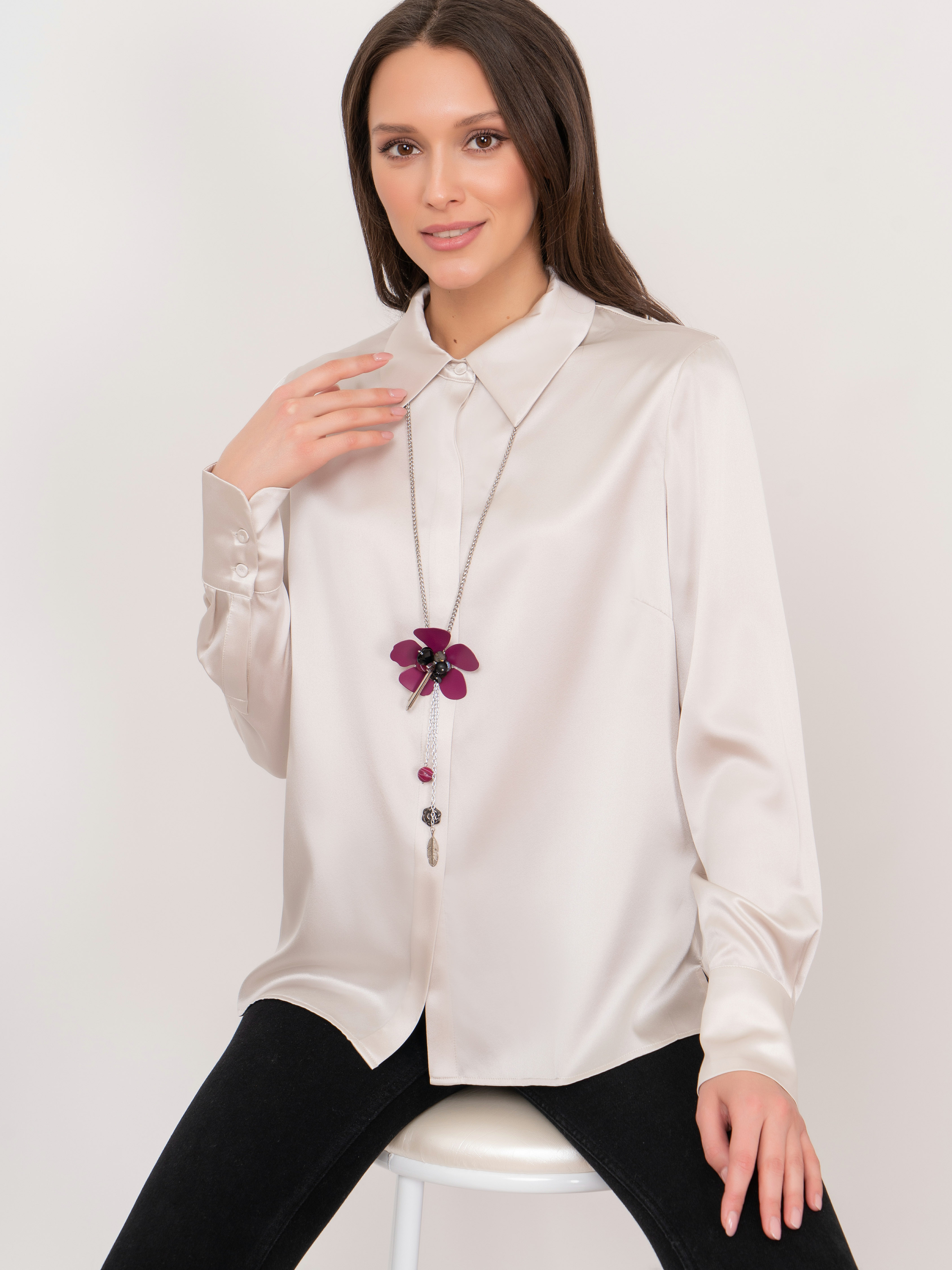 335832/21-02 Колье Цветы мегаполиса Ярославна