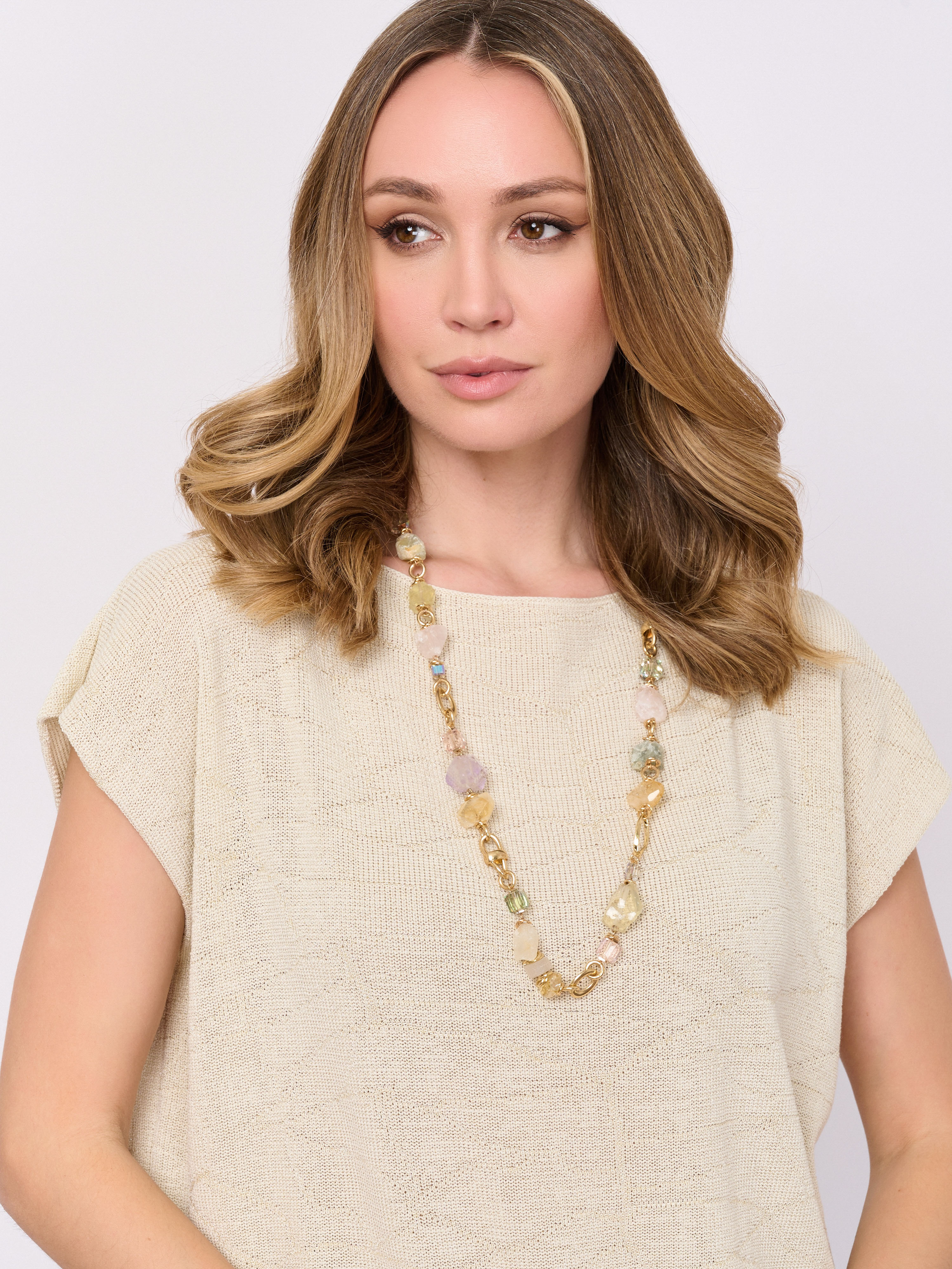 Э418481/25-01 Колье Танец самоцветов Ярославна