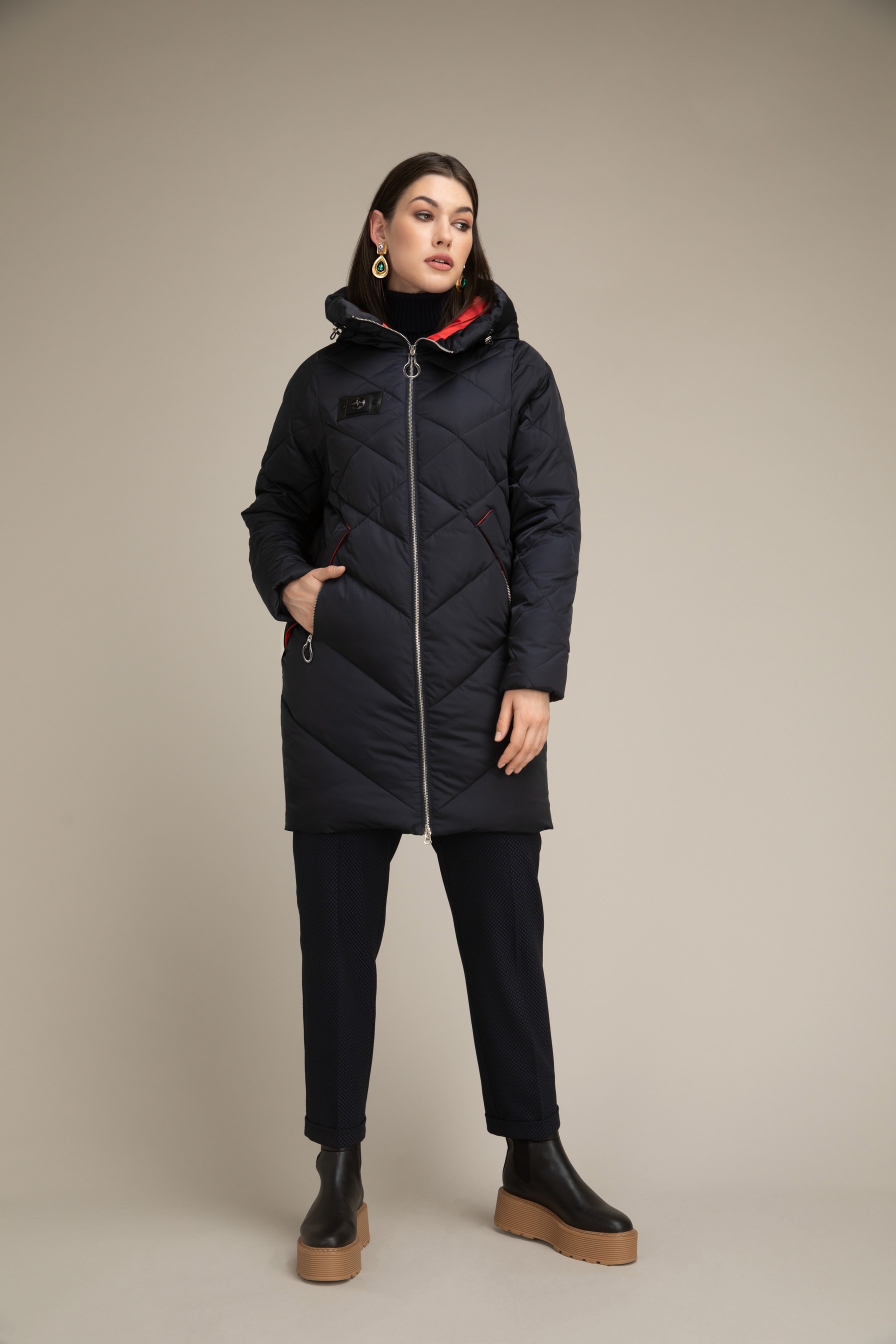 Э3206-222/м/21-02 Пальто утепленное Franco Vello