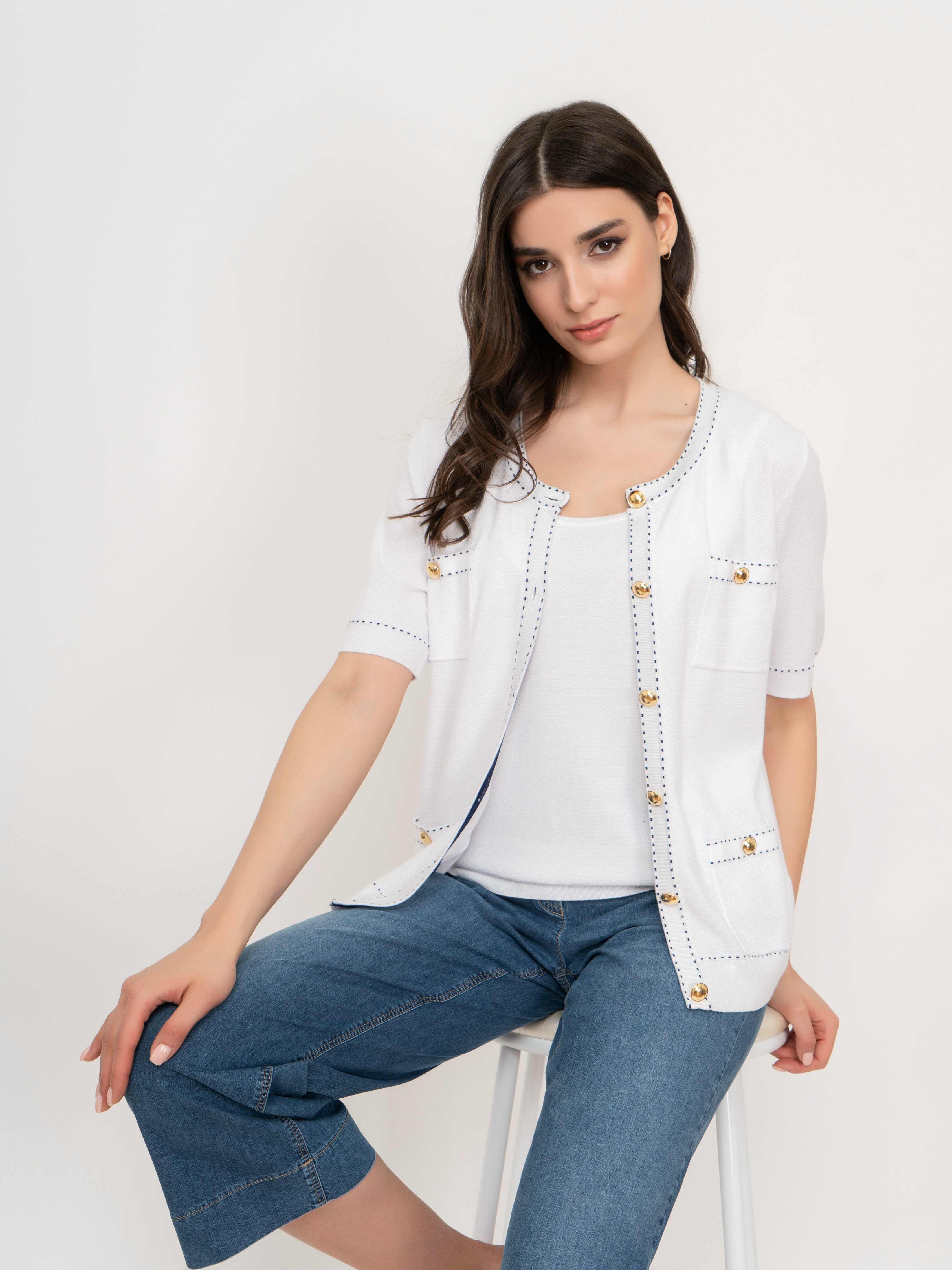 ЭAET644/22-01 Комплект (кардиган+топ) Leo&Ugo