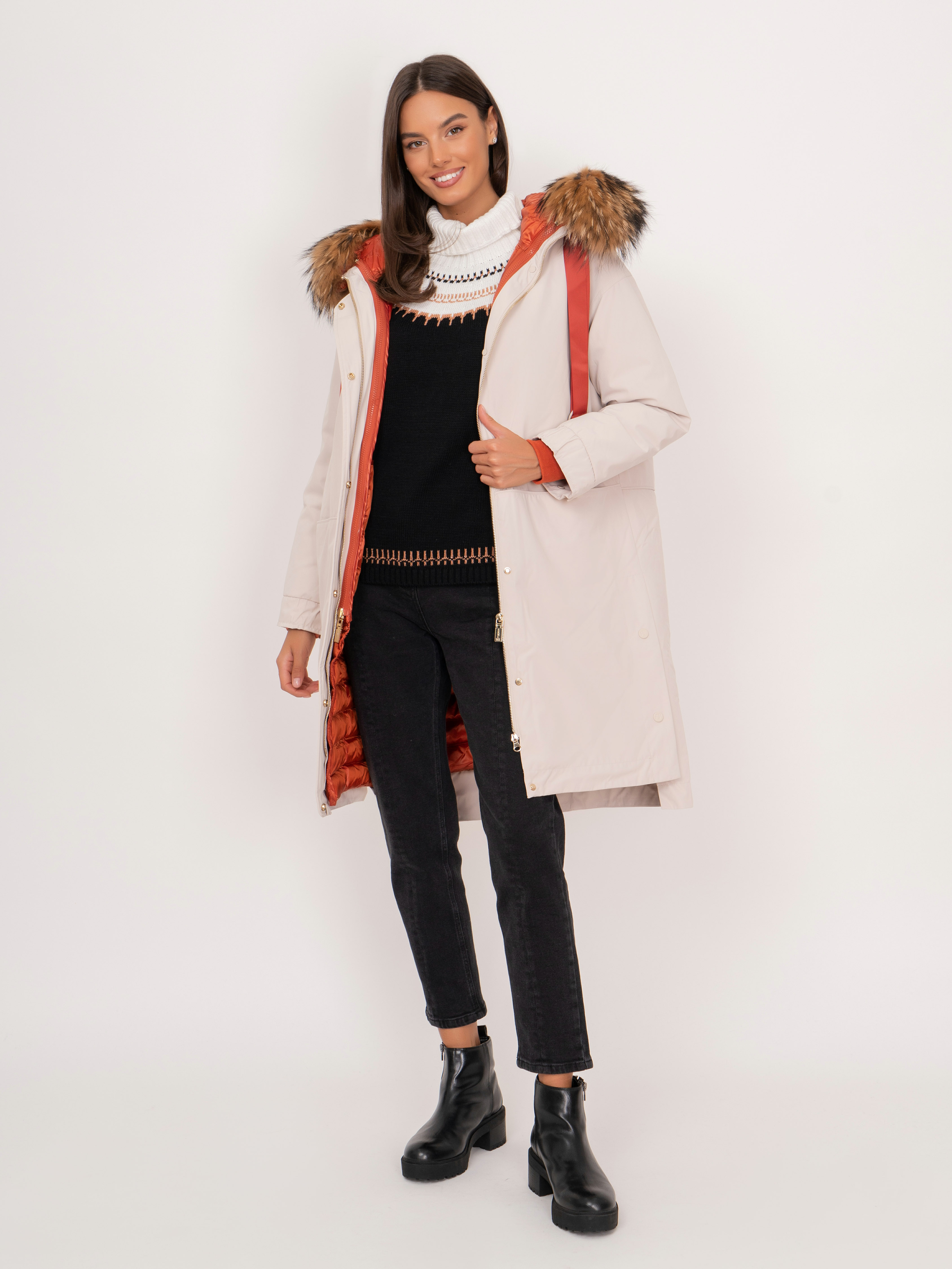 Э3355-223/м/22-02 Пальто утепленное Franco Vello