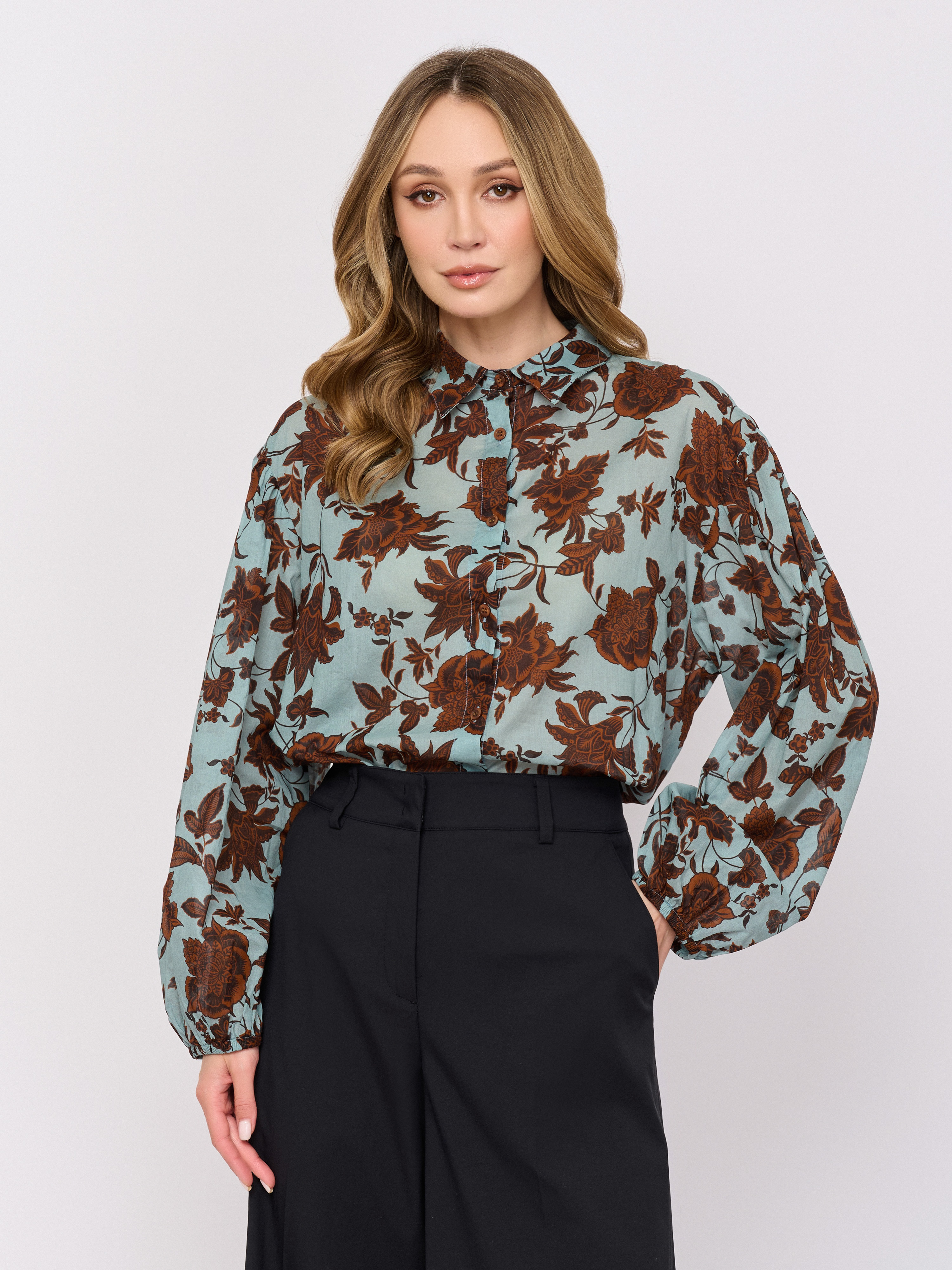 ЭQ52C229/3852/м/26-01 Блуза IL VENTO & LA SETA