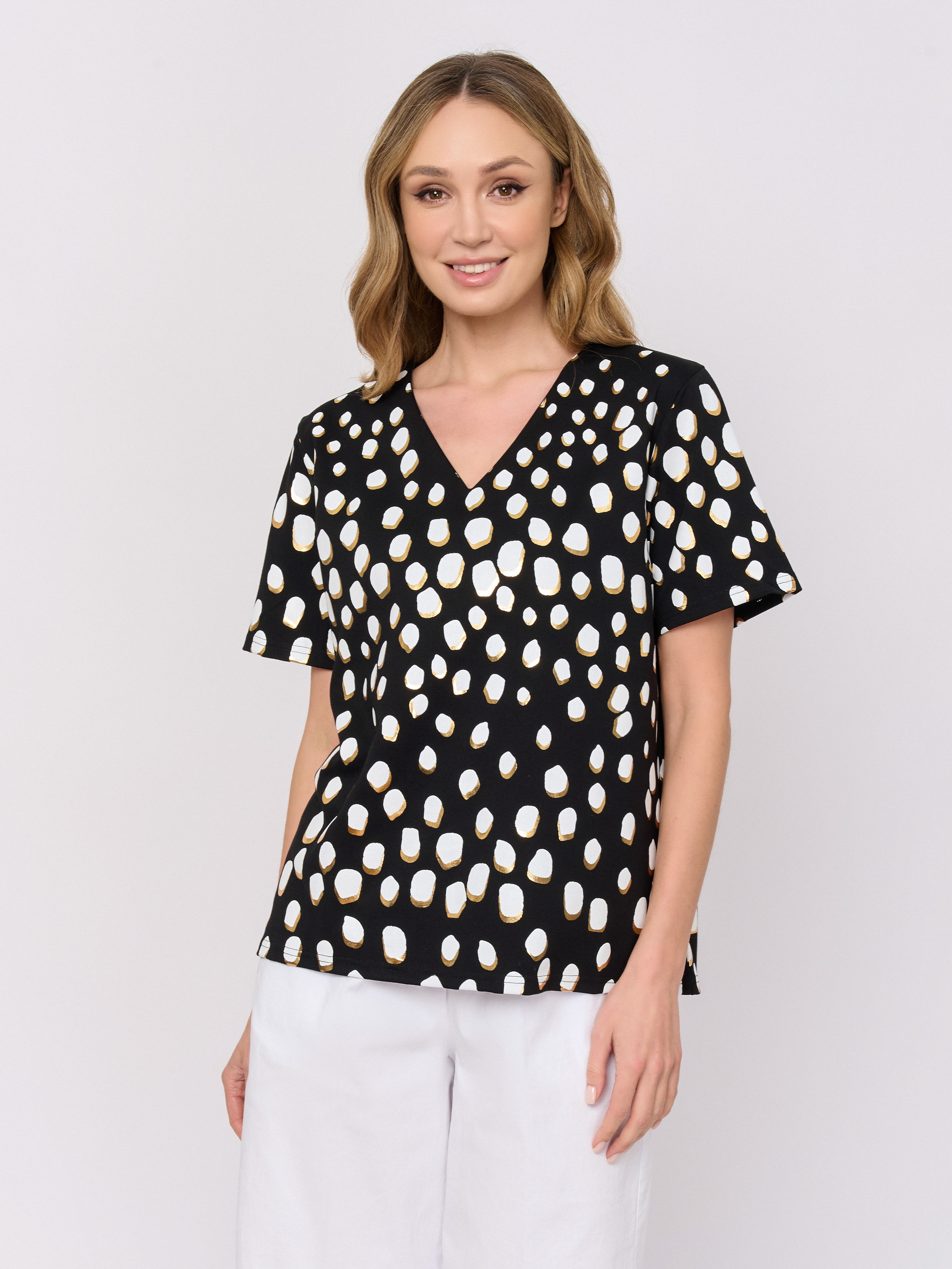 СTEV660/м/26-01 Блузка тр. LEO & UGO