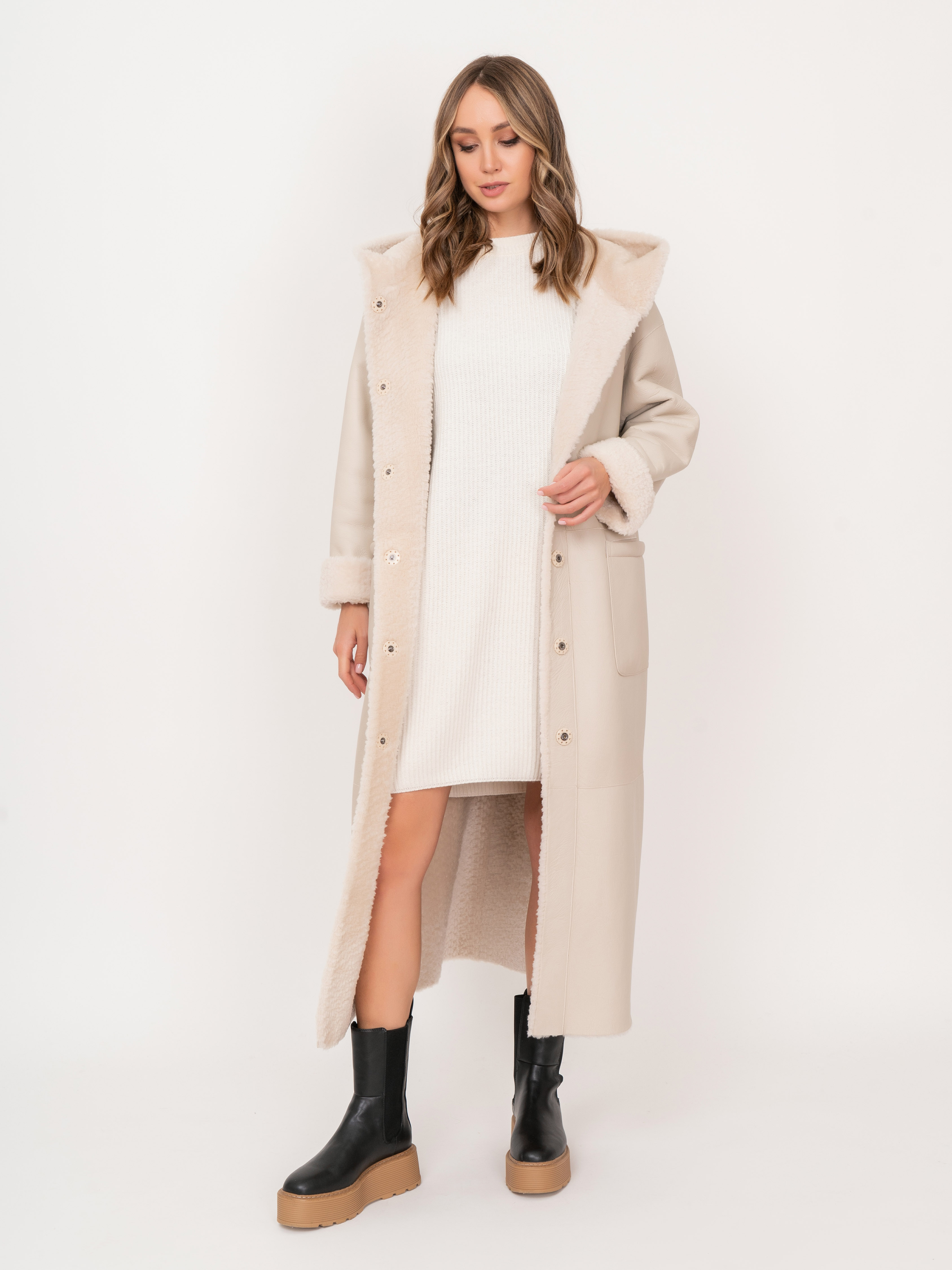 Э21IM-N803.OML-21IT-900/21-02 Пальто из овчины DIEGO M