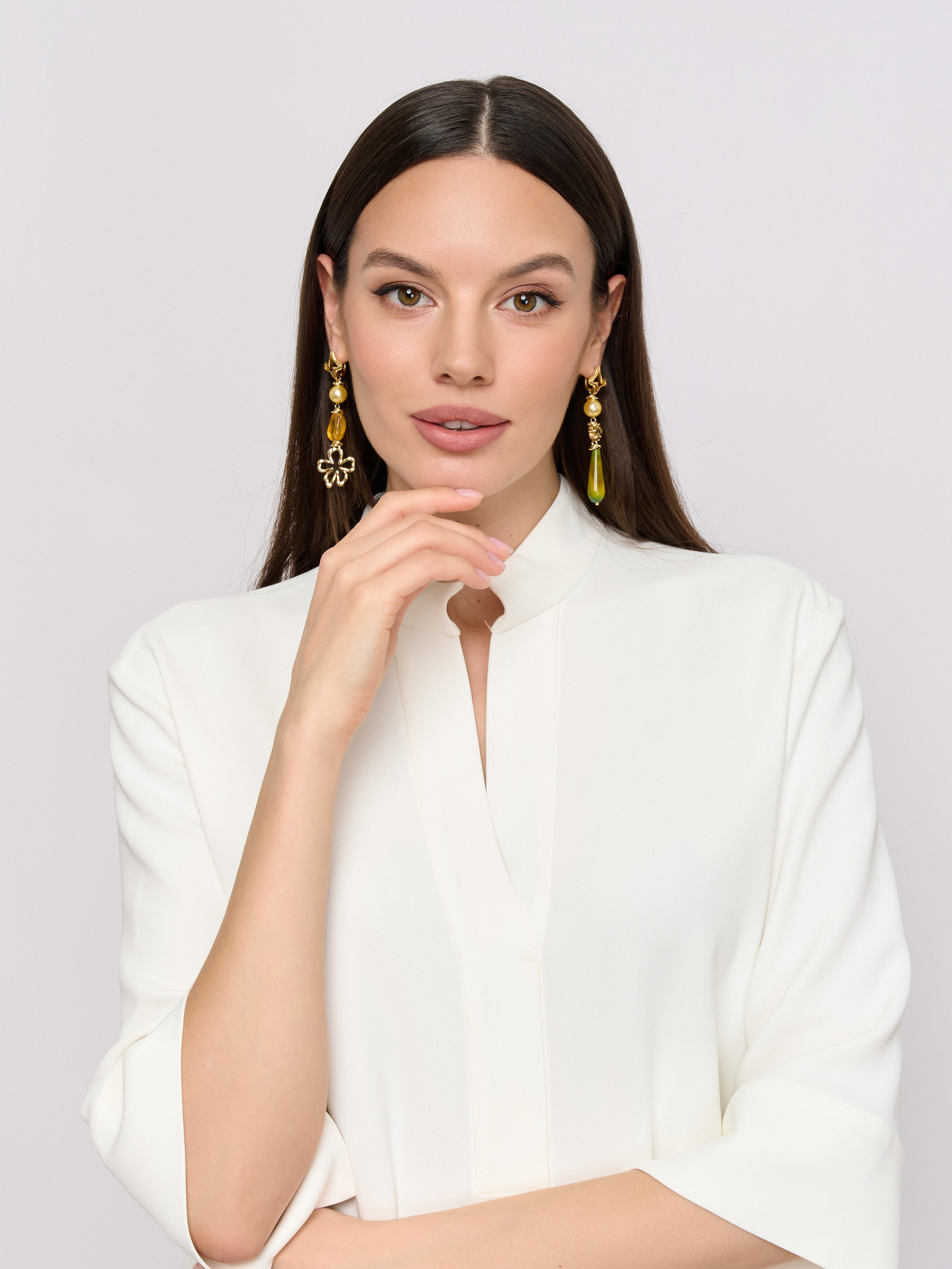 C494263/26-01 Серьги Наполнен солцем сад Franco Vello&Ярославна