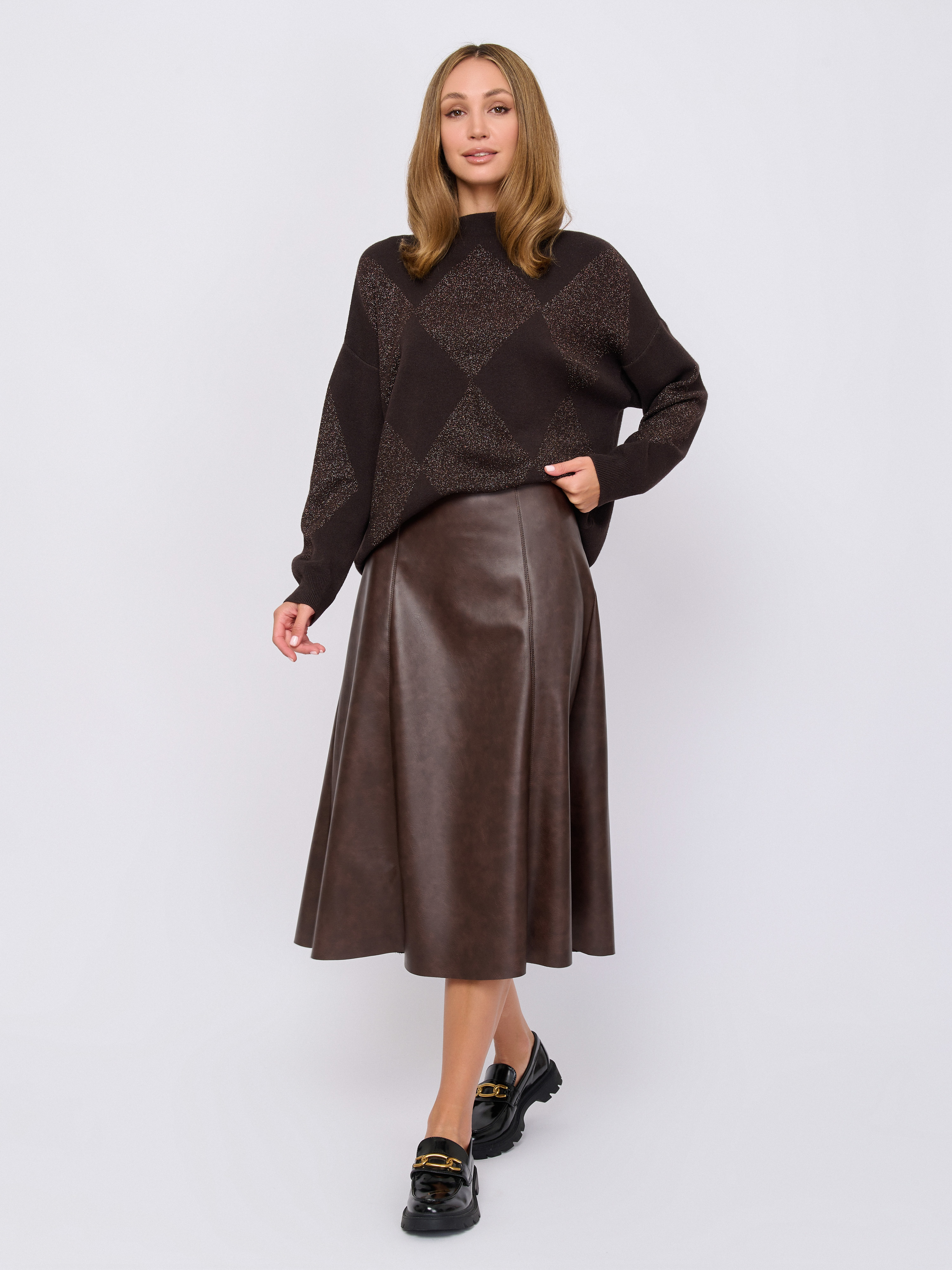 ЭRI1LE011/м/25-02 Юбка (иск кожа) Kaos S.p.a.