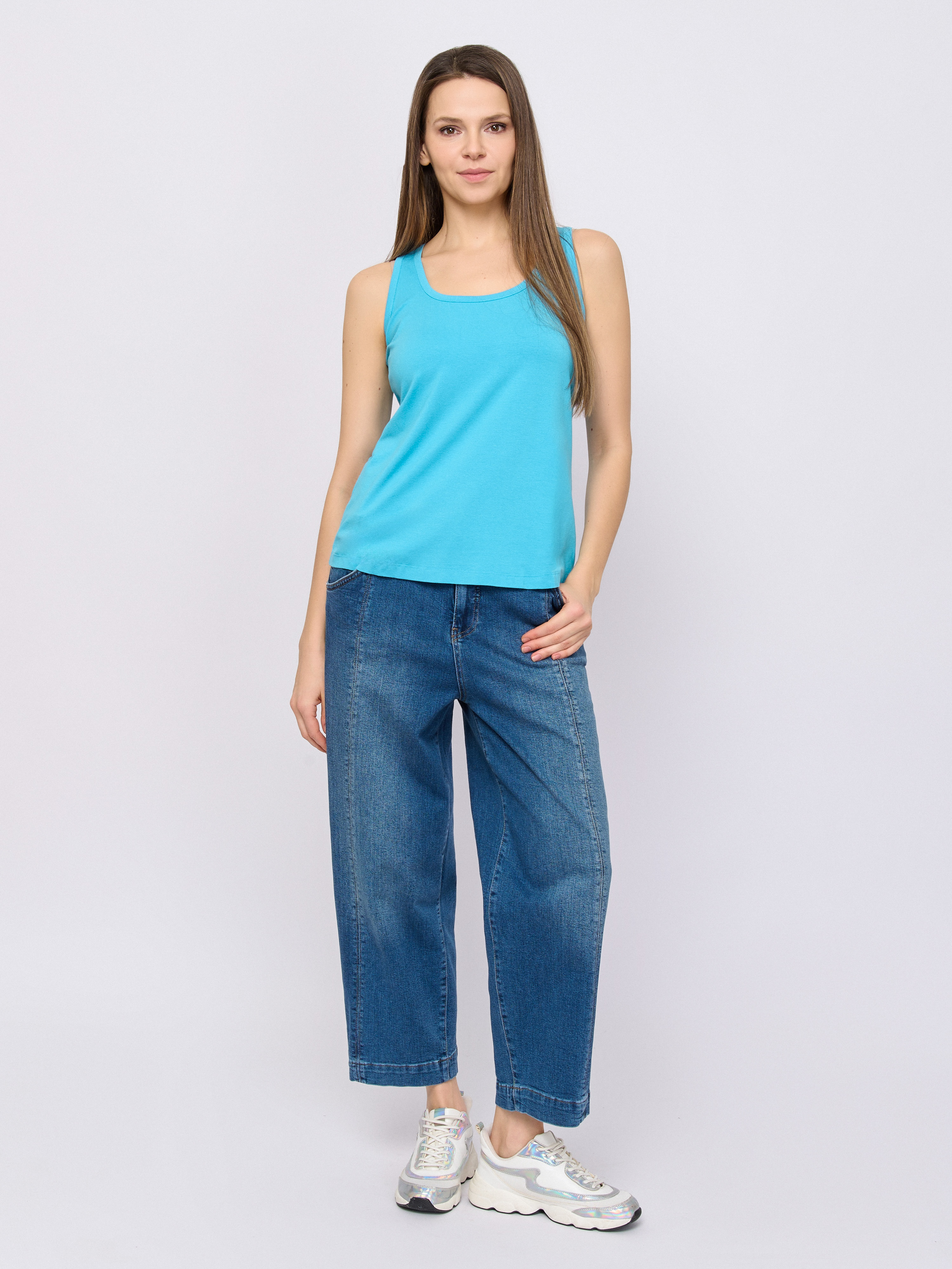 Э8302.2011/м/25-01 Брюки джинсовые Mat Fashion