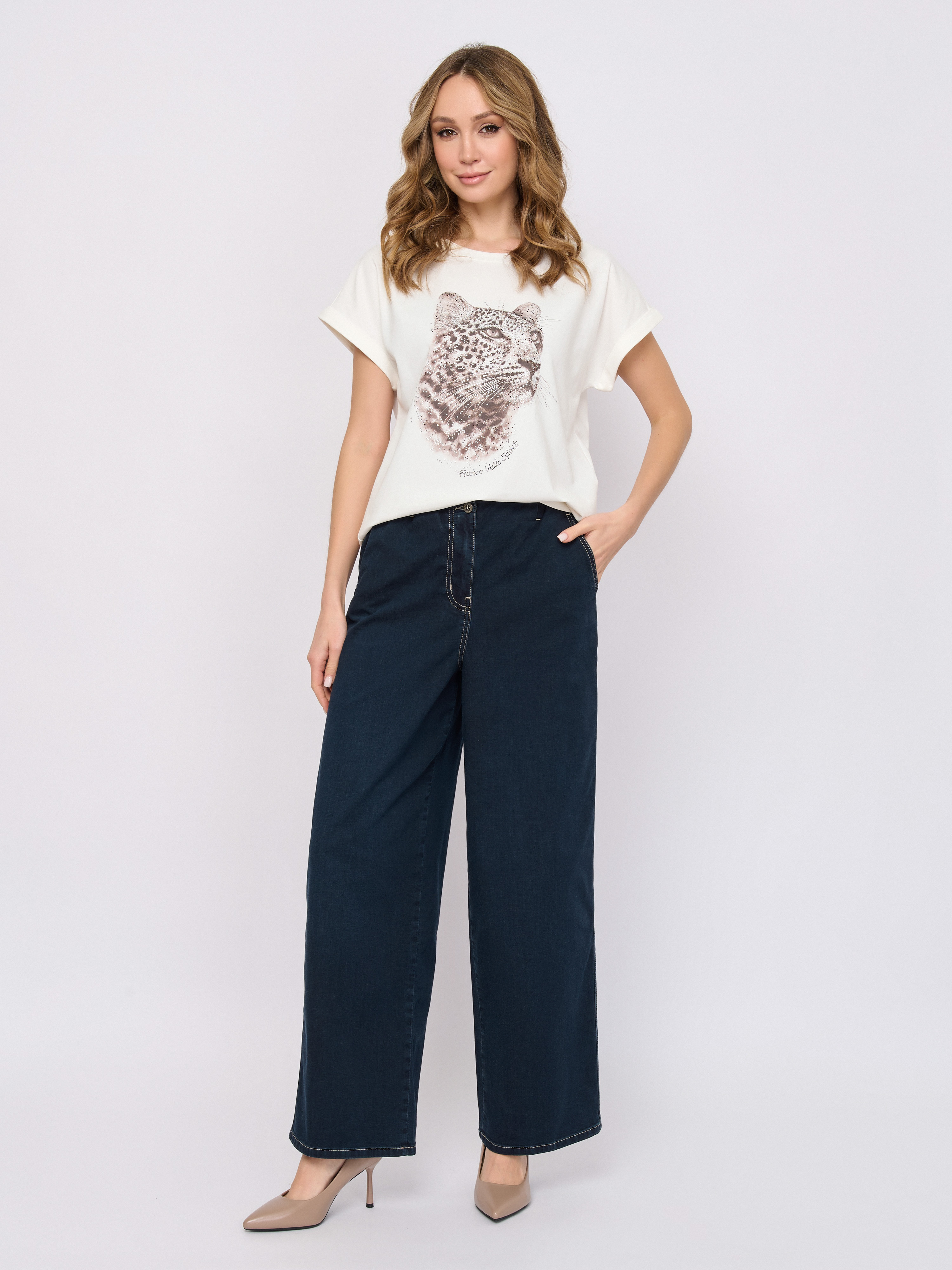 Э7855-126/м/26-01 Брюки джинсовые Franco Vello