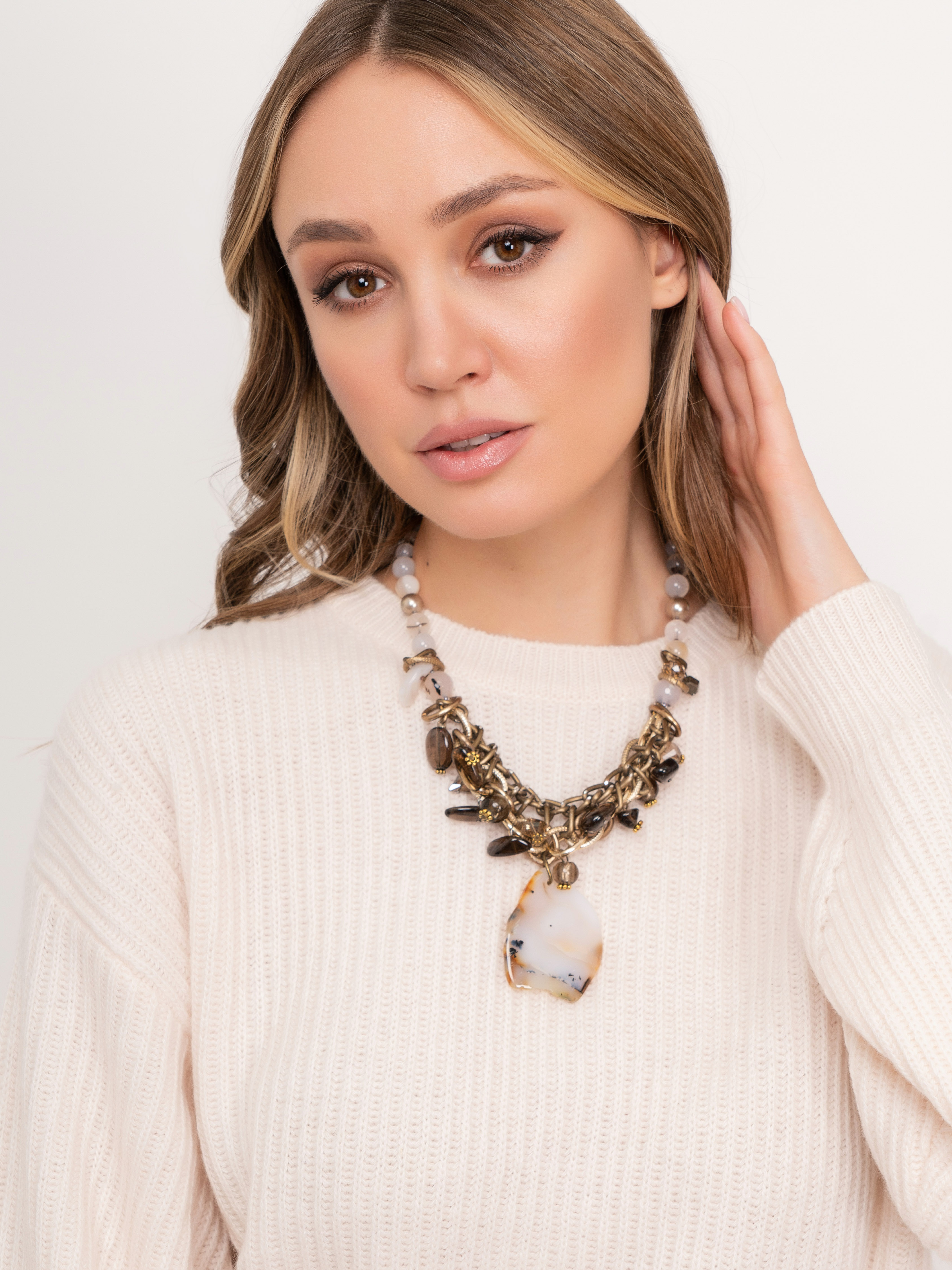 353959/21-02 Колье Северная Пальмира Ярославна