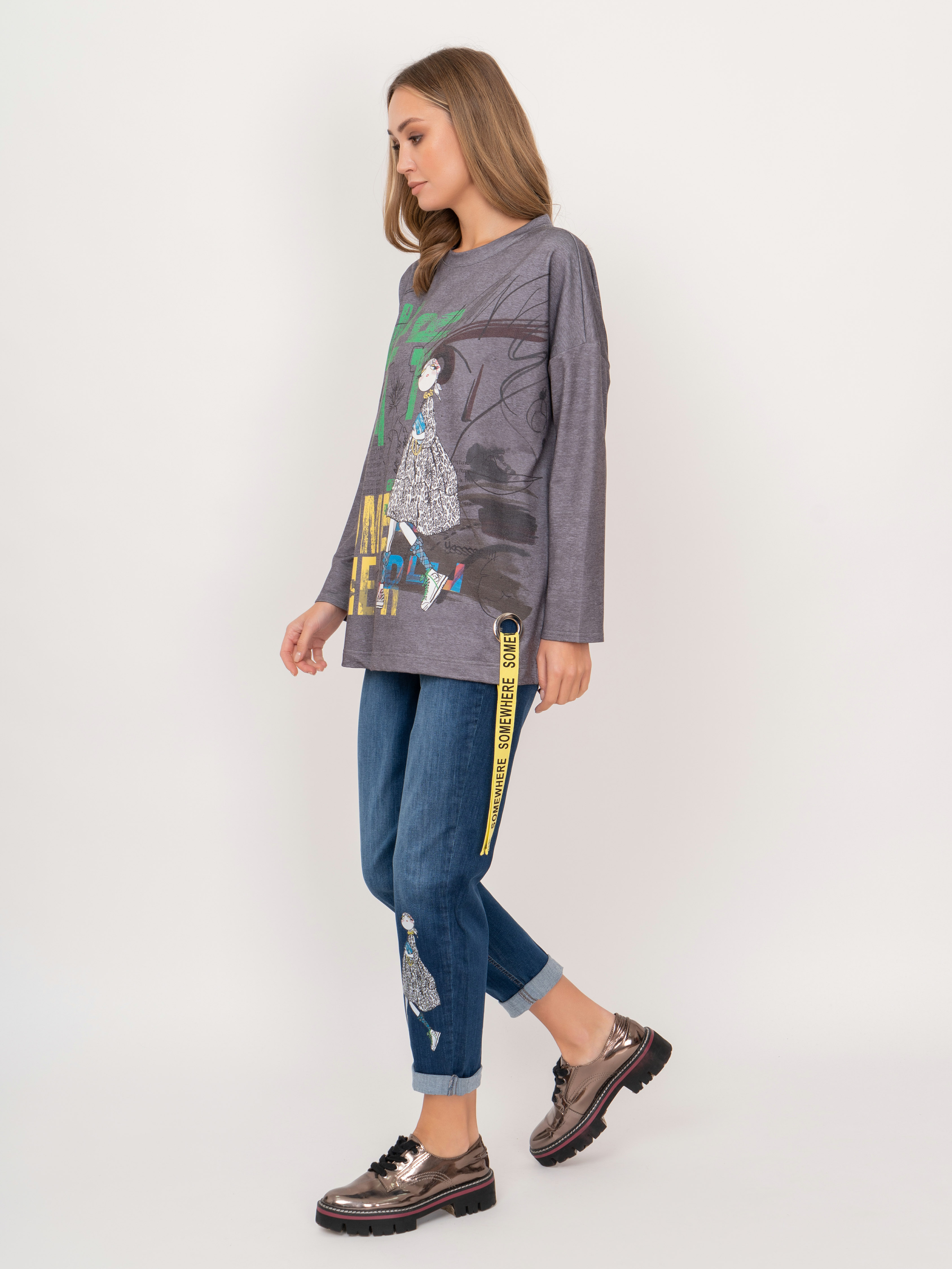 Э816195/22-02 Брюки джинсовые Dorisstreich