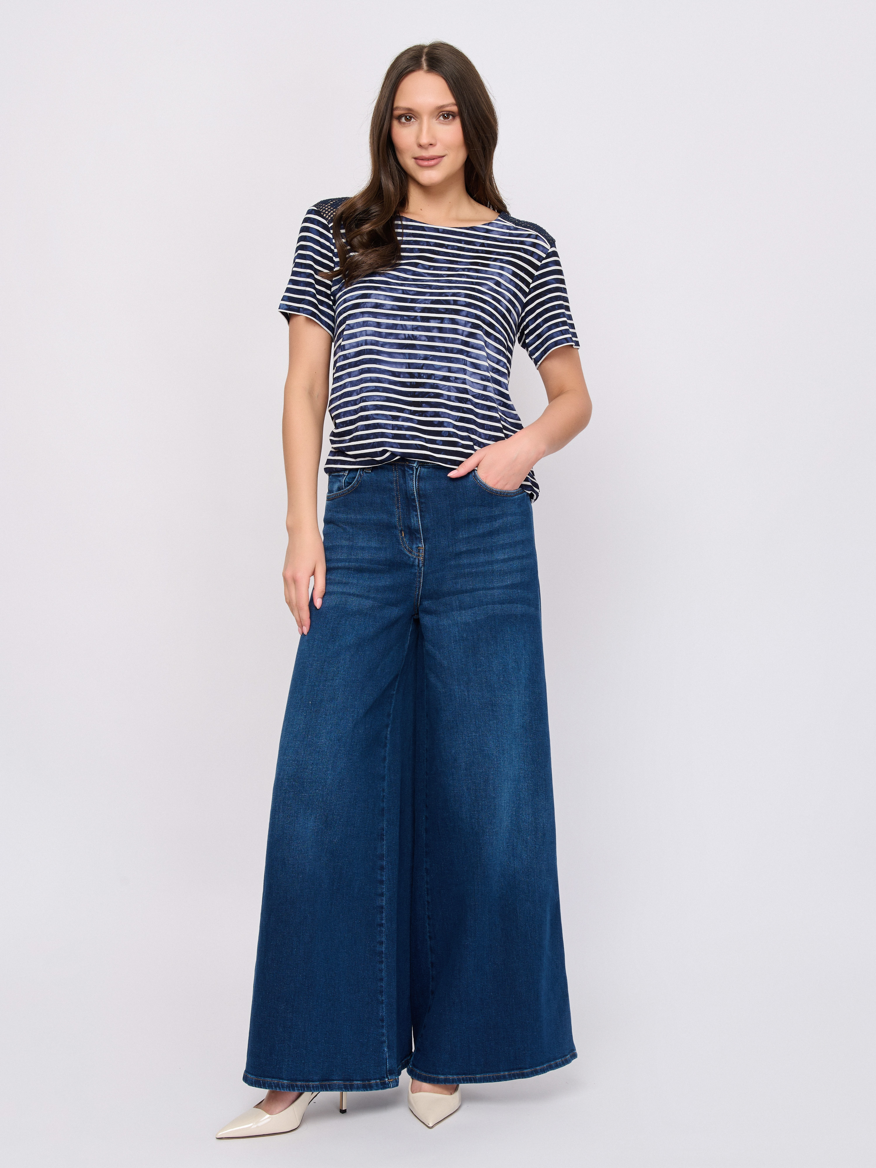 Э7878-126/м/26-01 Брюки джинсовые Franco Vello