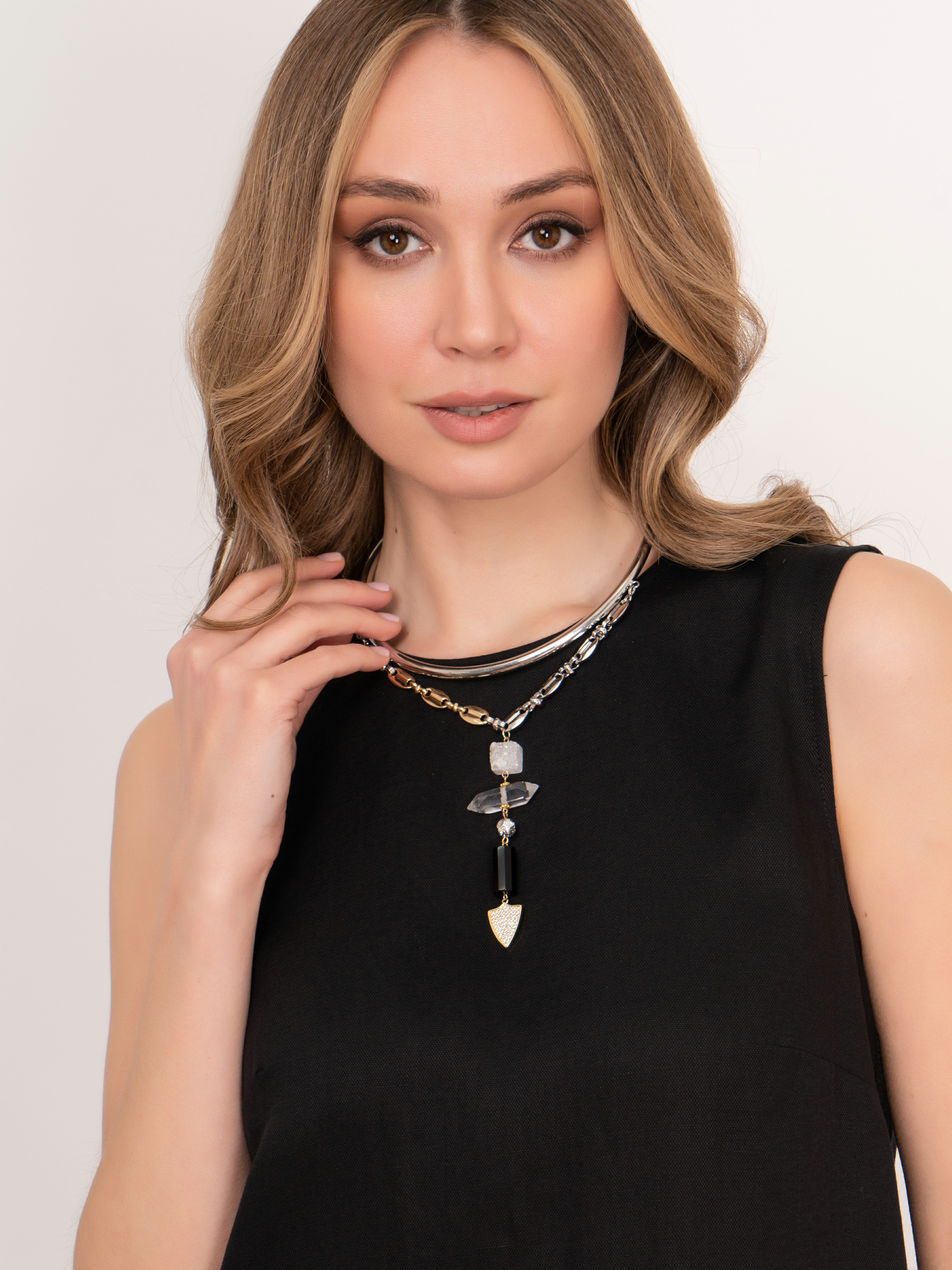 Э368410/22-01 Колье-гривна Сохрани меня Ярославна