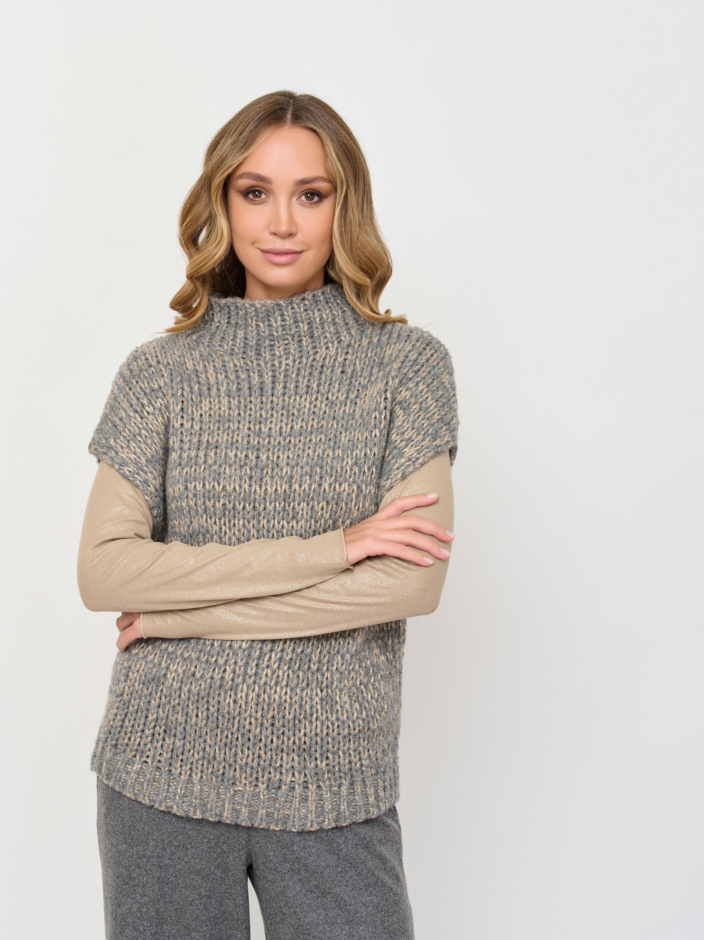 Э108581/5342/м/24-02 Пуловер (жилет) Luisa Cerano