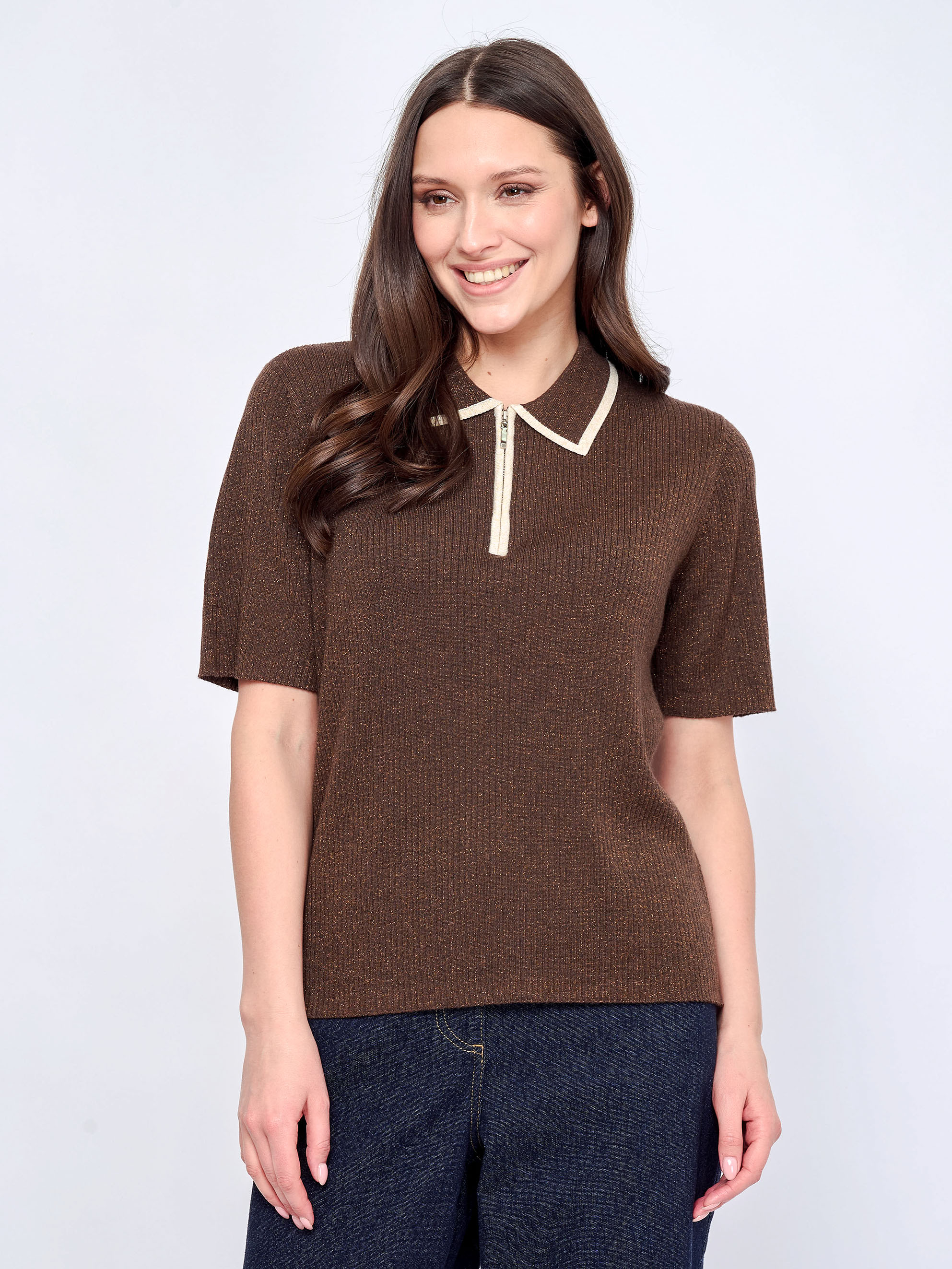 5094-227/26-02 Джемпер с воротником поло Franco Vello