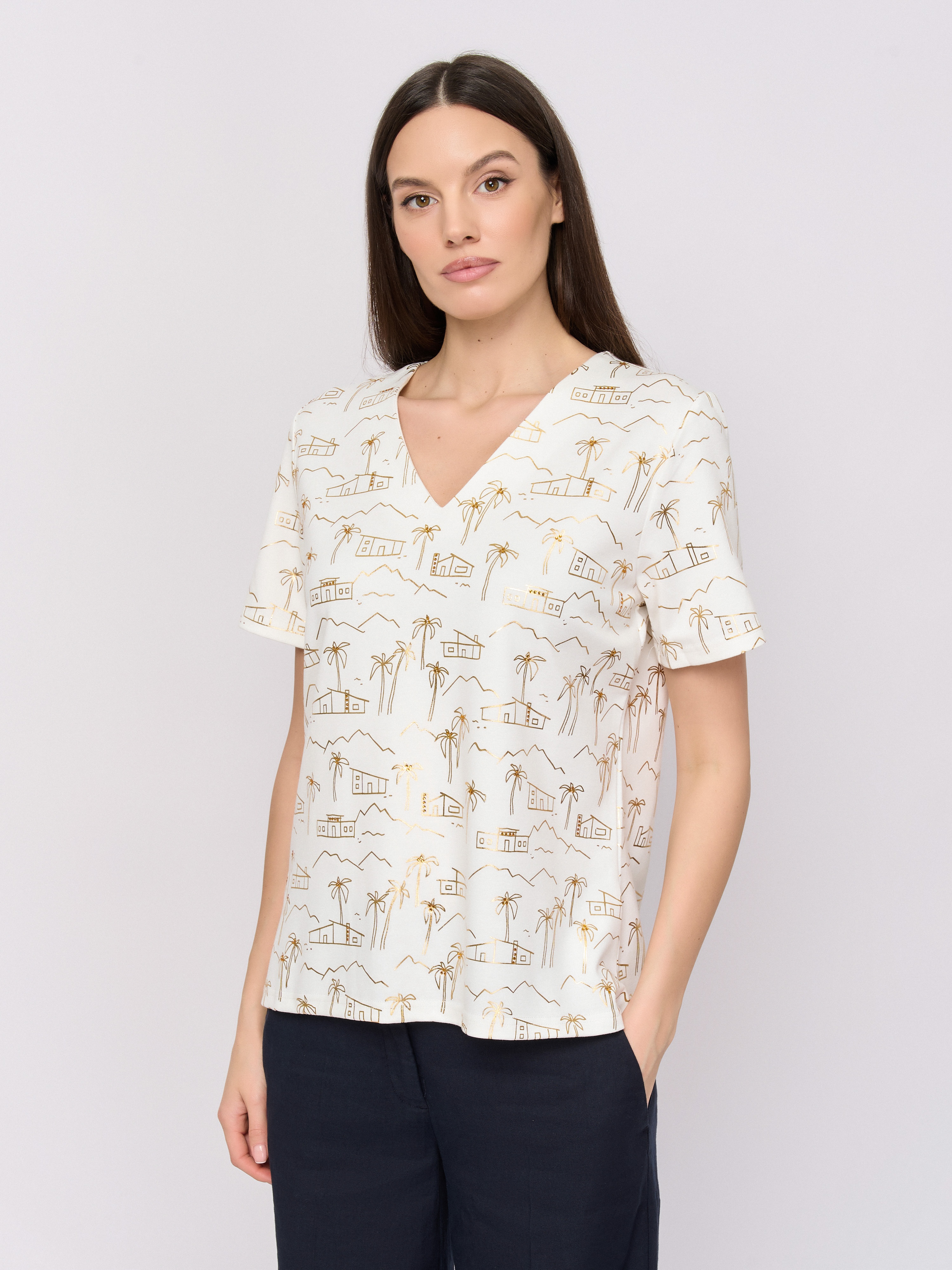 СTEV653/м/26-01 Блузка тр. LEO & UGO