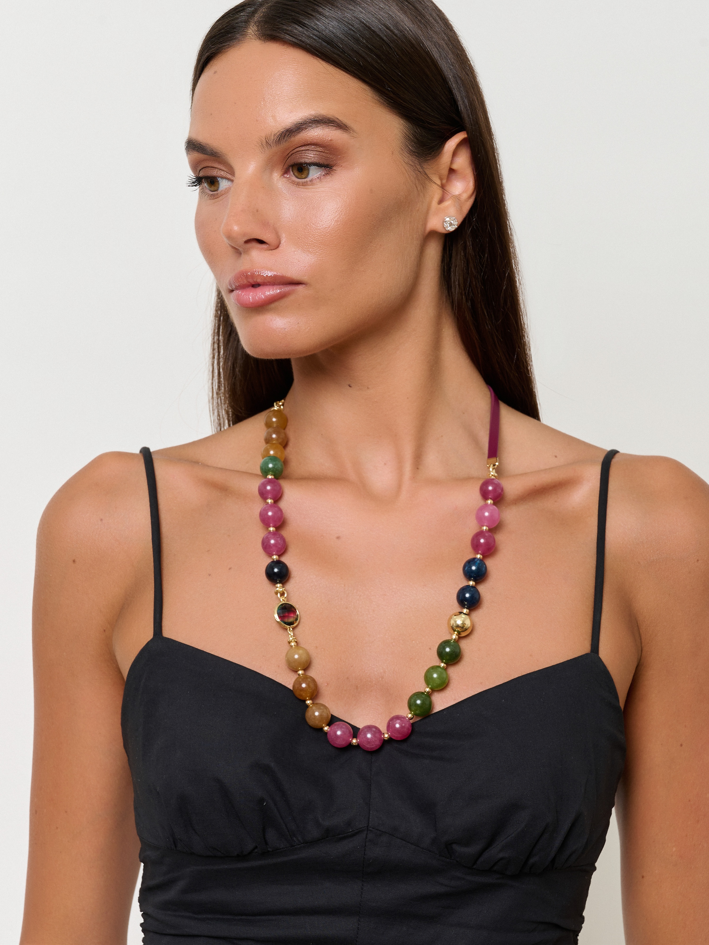 Э427452/24-02 Колье Ягодный пунш Ярославна