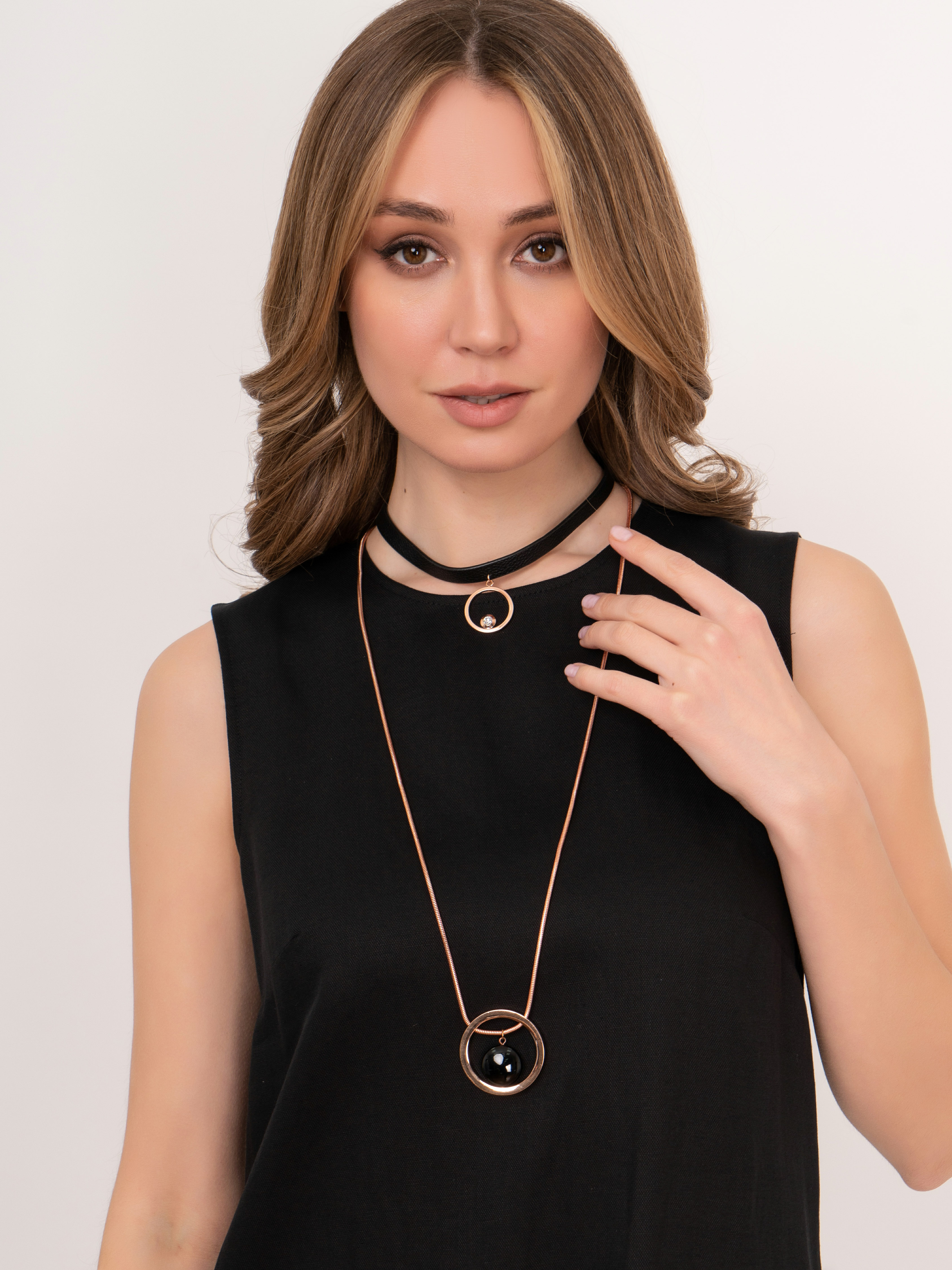 Э176369/22-01 Колье-чокер Мегаполис Ярославна