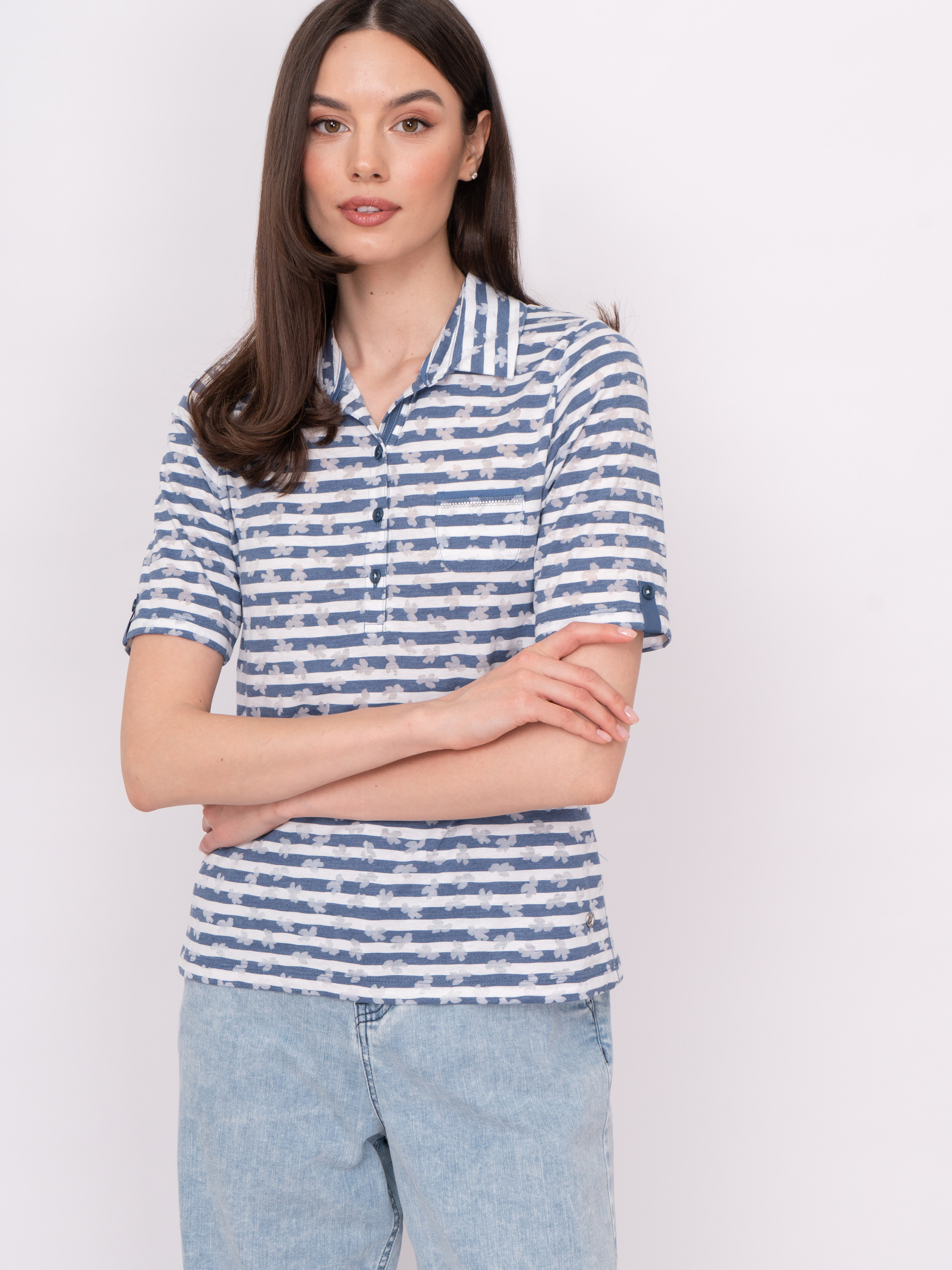 Э121361/22-01 Пуловер (с воротом поло) Rabe