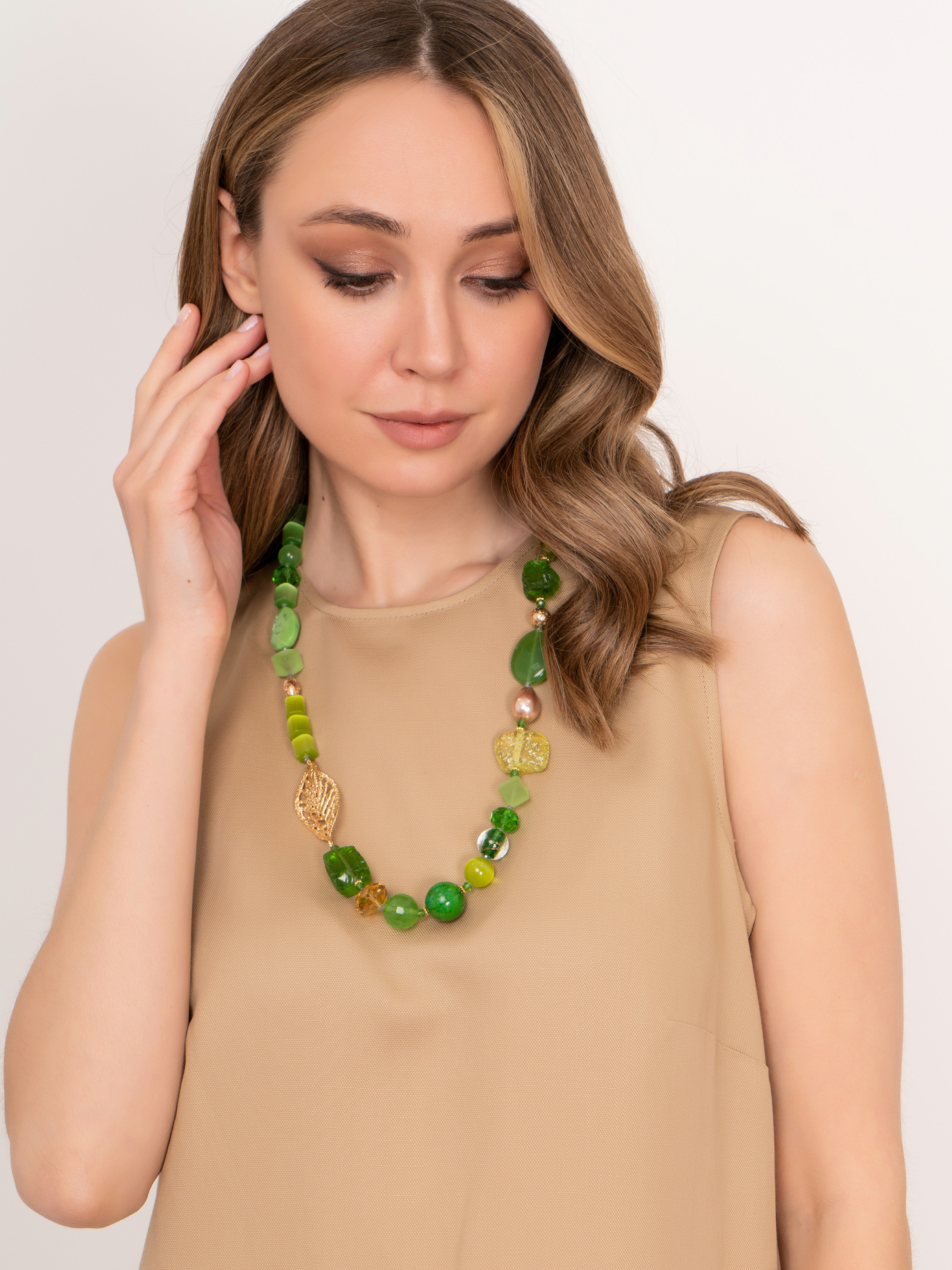 Э370758/22-01 Бусы Летняя карамель ср. Ярославна