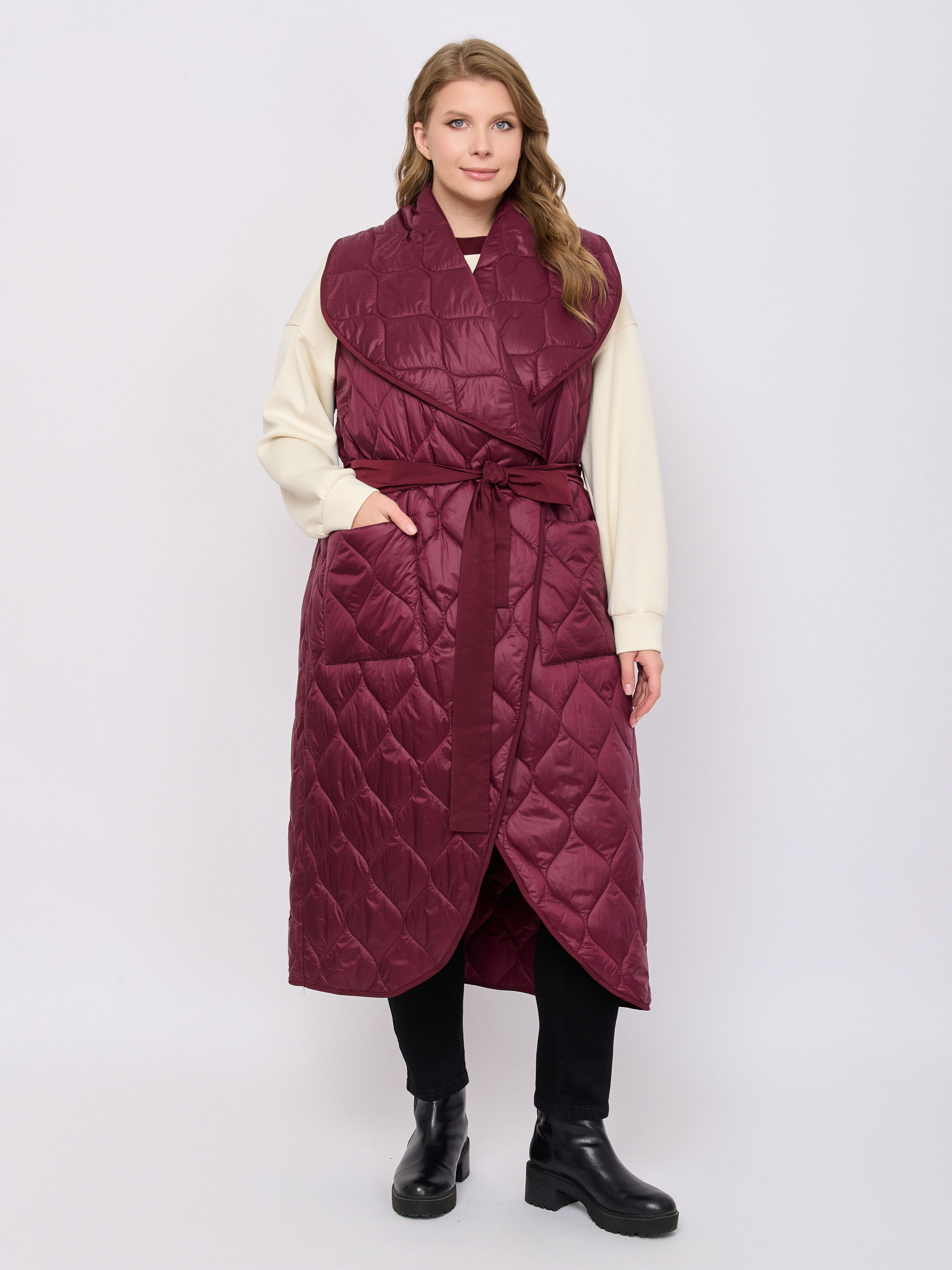 Э8401.3024/м/25-02 Пальто (Жилет удлиненный) Mat Fashion