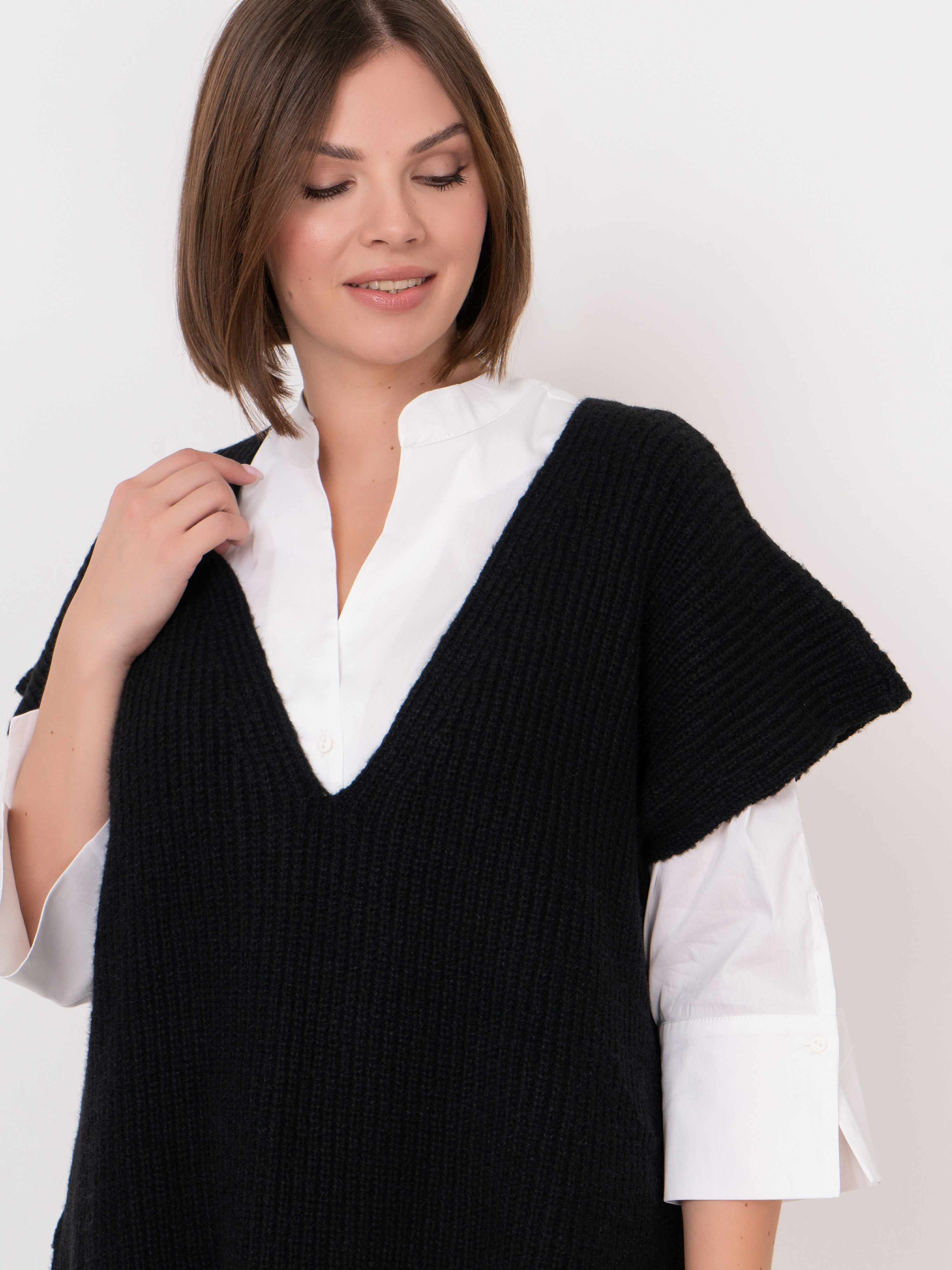 Э7601.5019/21-02 Жилет тр. Mat Fashion